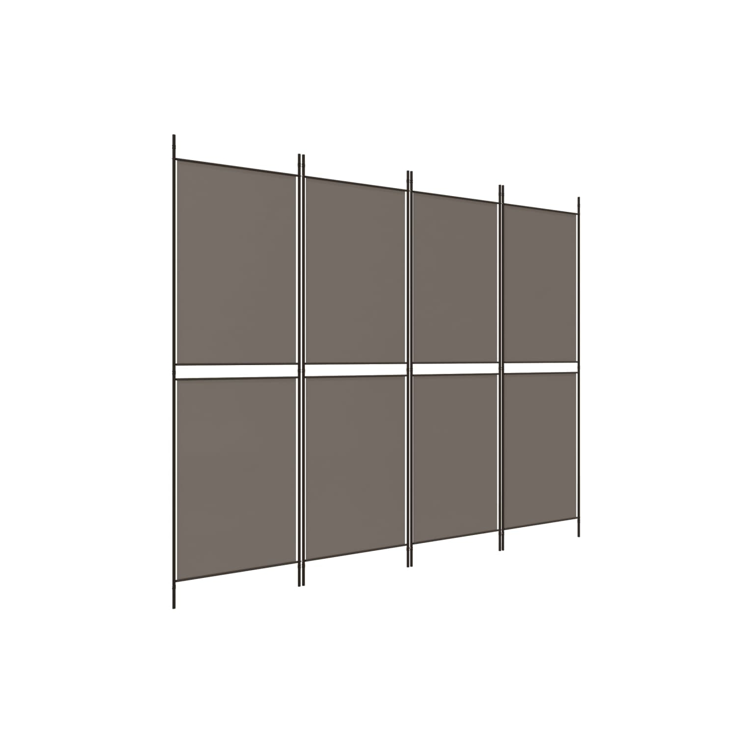 vidaXL 4-Panel Room Divider Anthracite 200x180 cm Fabric