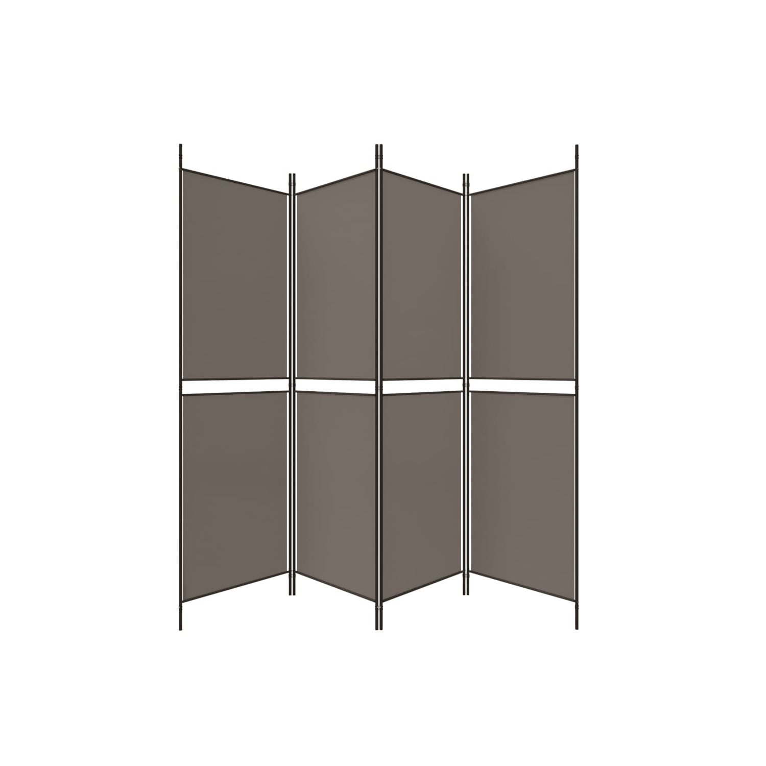 vidaXL 4-Panel Room Divider Anthracite 200x180 cm Fabric