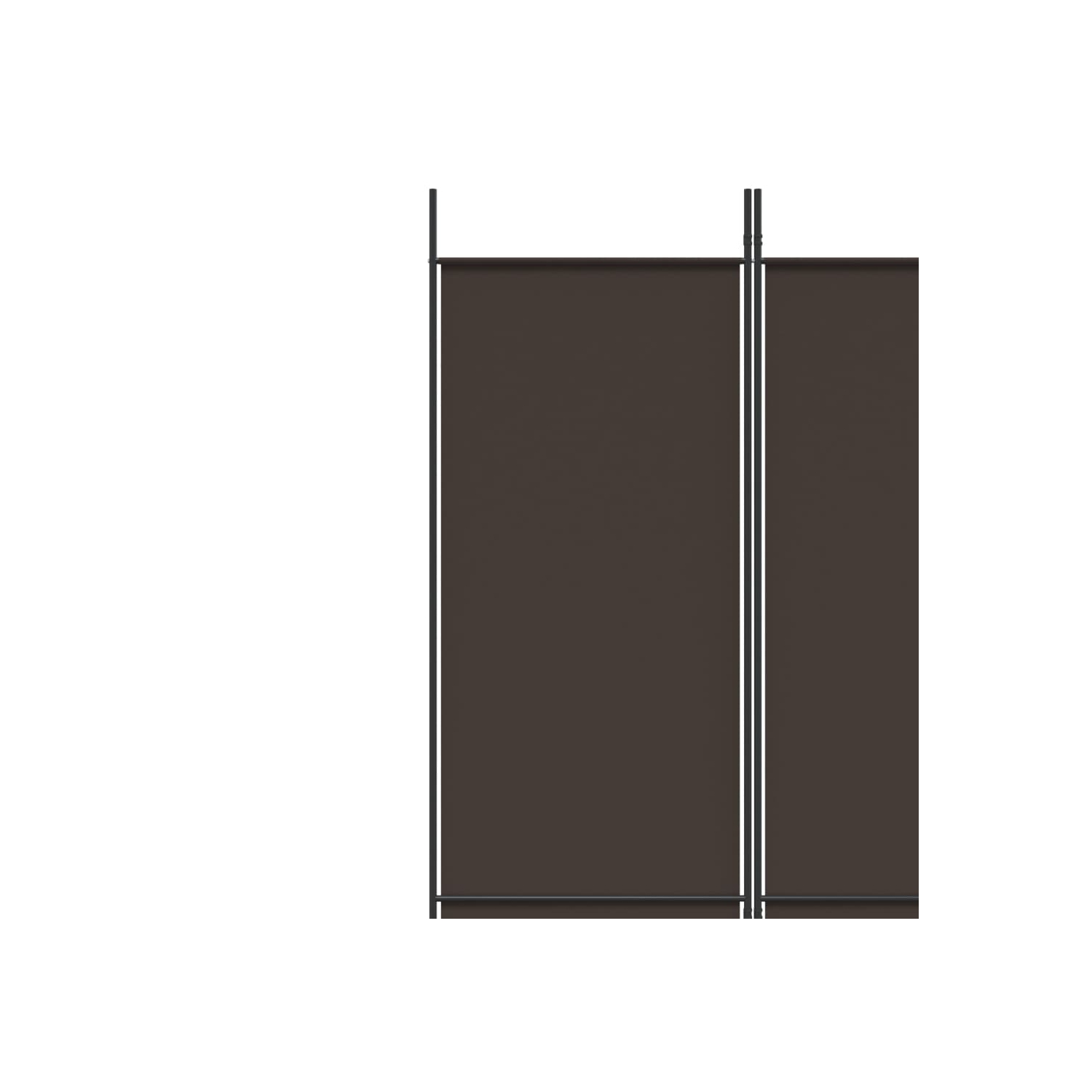 vidaXL 3-Panel Room Divider Brown 150x220 cm Fabric