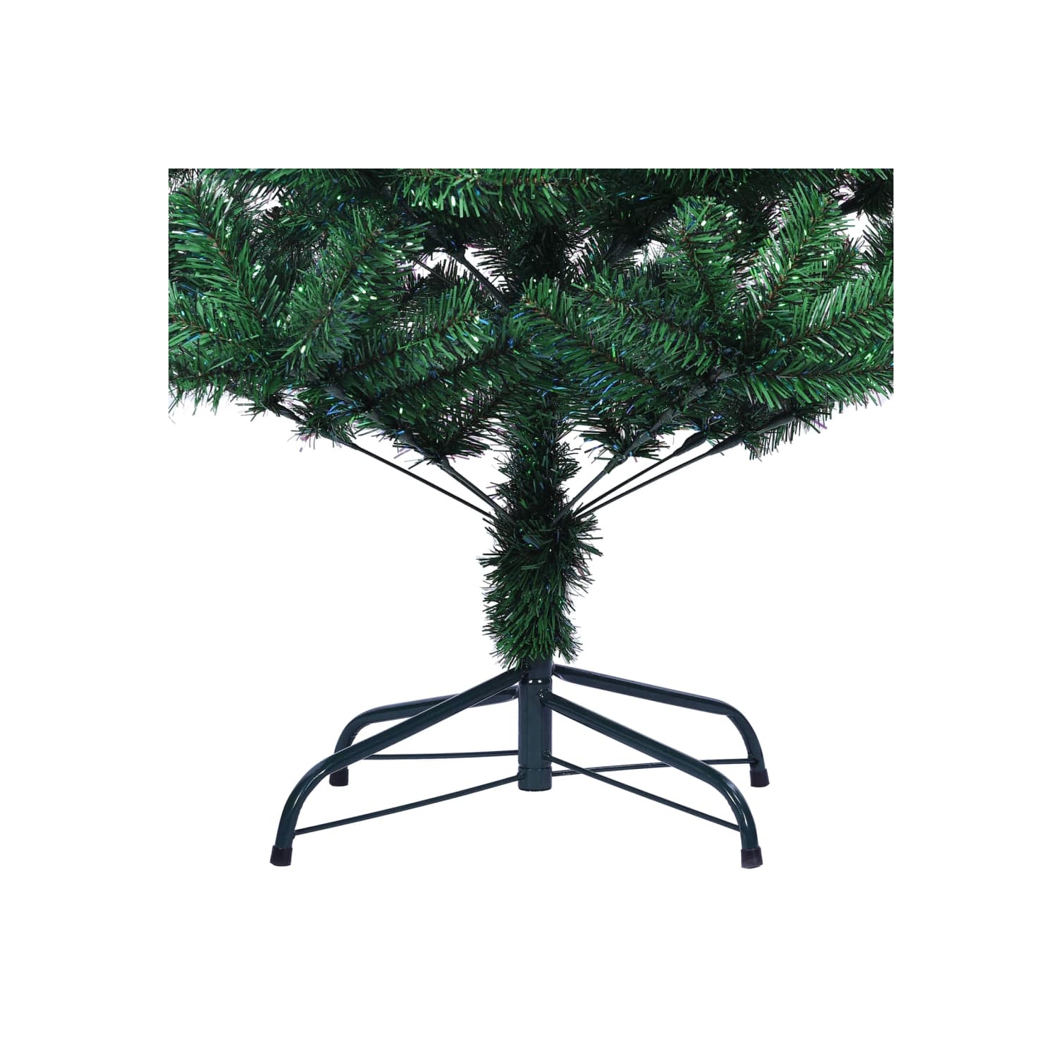 vidaXL Artificial Christmas Tree with Iridescent Tips Green 210 cm PVC