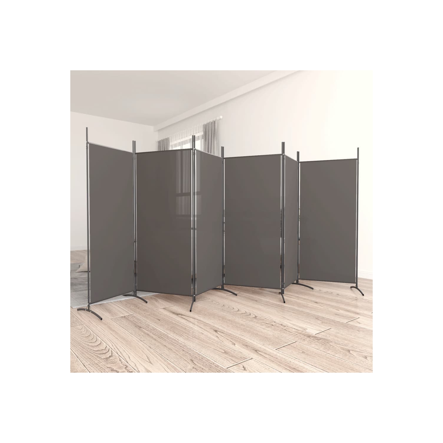 vidaXL 6-Panel Room Divider Anthracite 520x180 cm Fabric