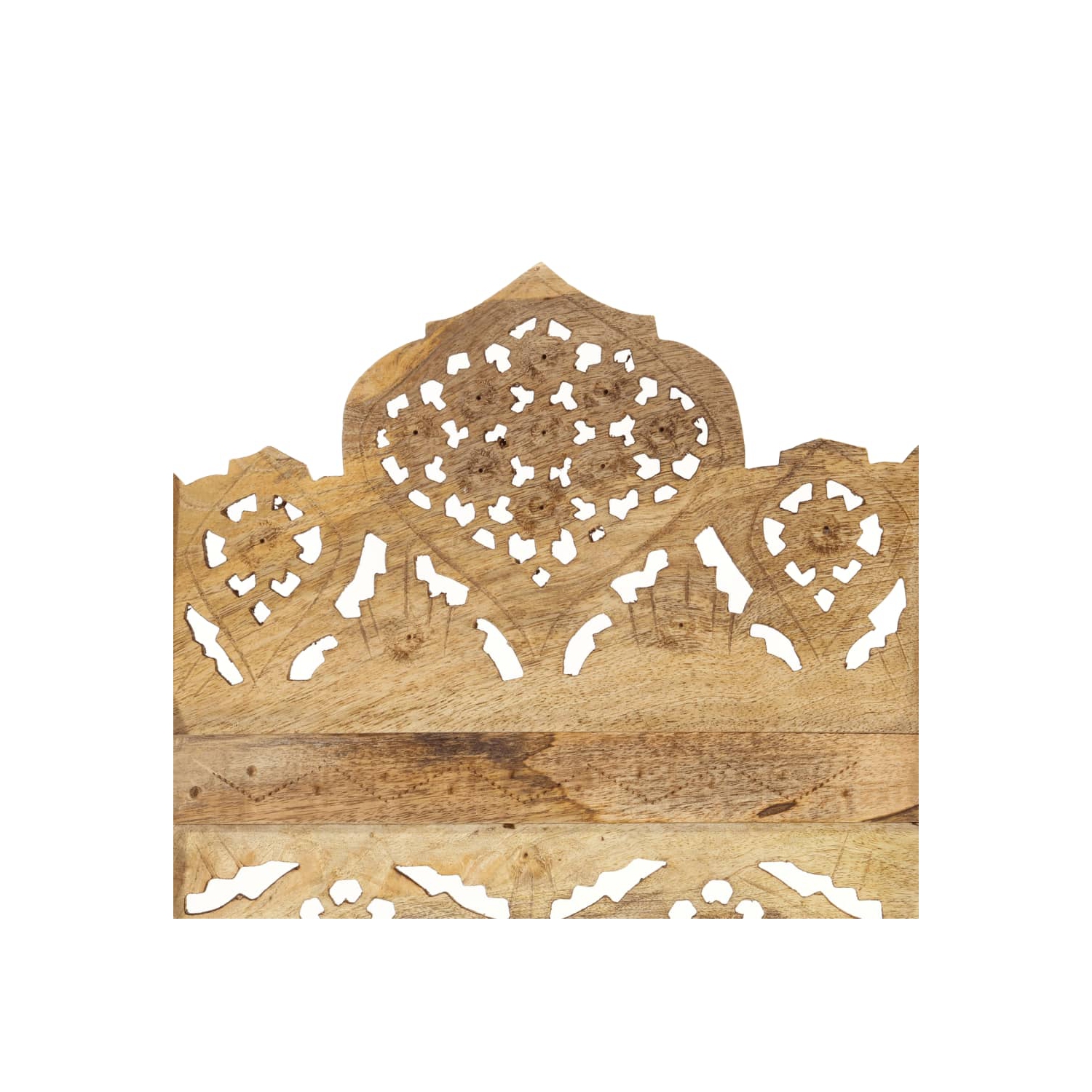 vidaXL Hand carved 4-Panel Room Divider 160x165 cm Solid Mango Wood