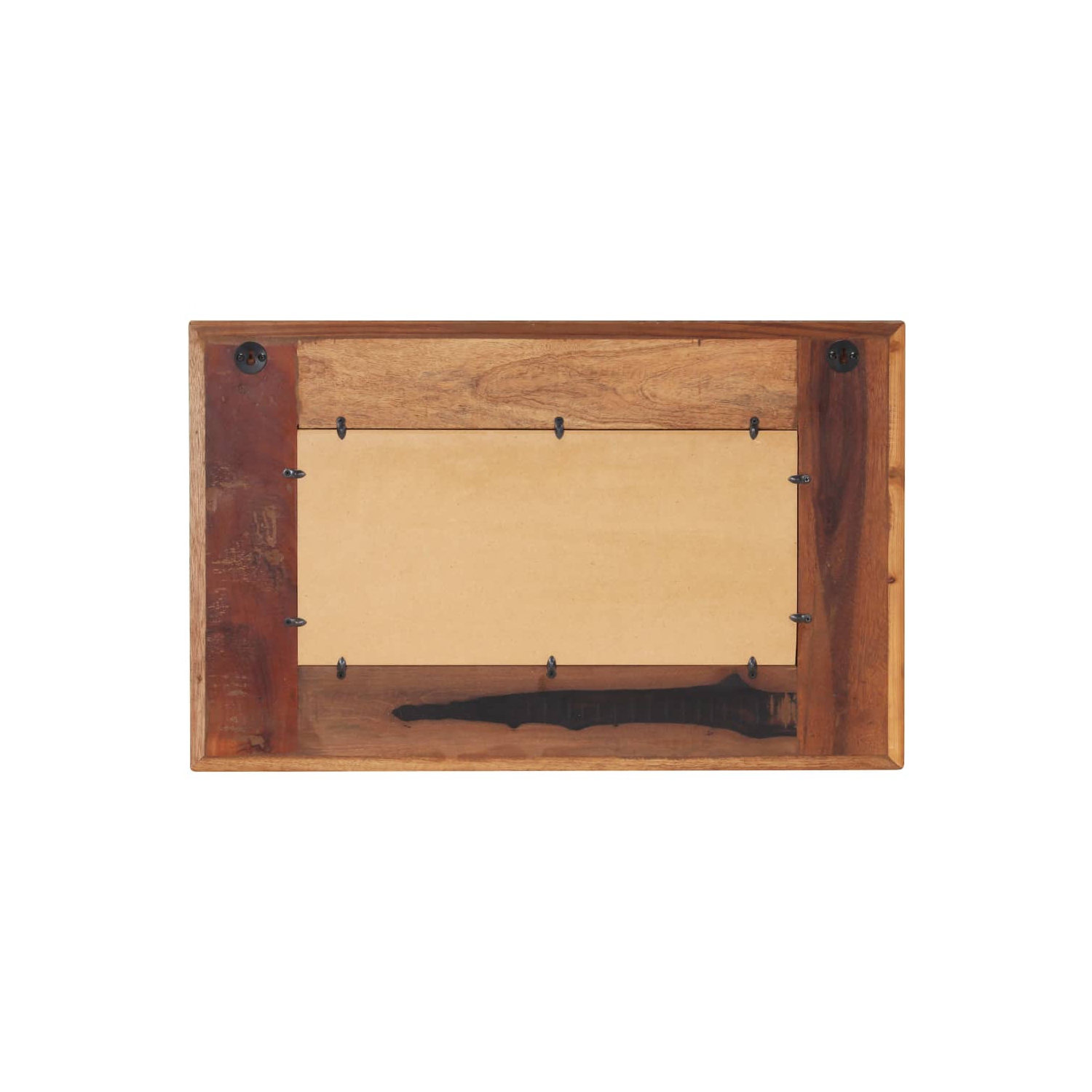 vidaXL Mirror with Buddha Cladding 80x50 cm Solid Reclaimed Wood