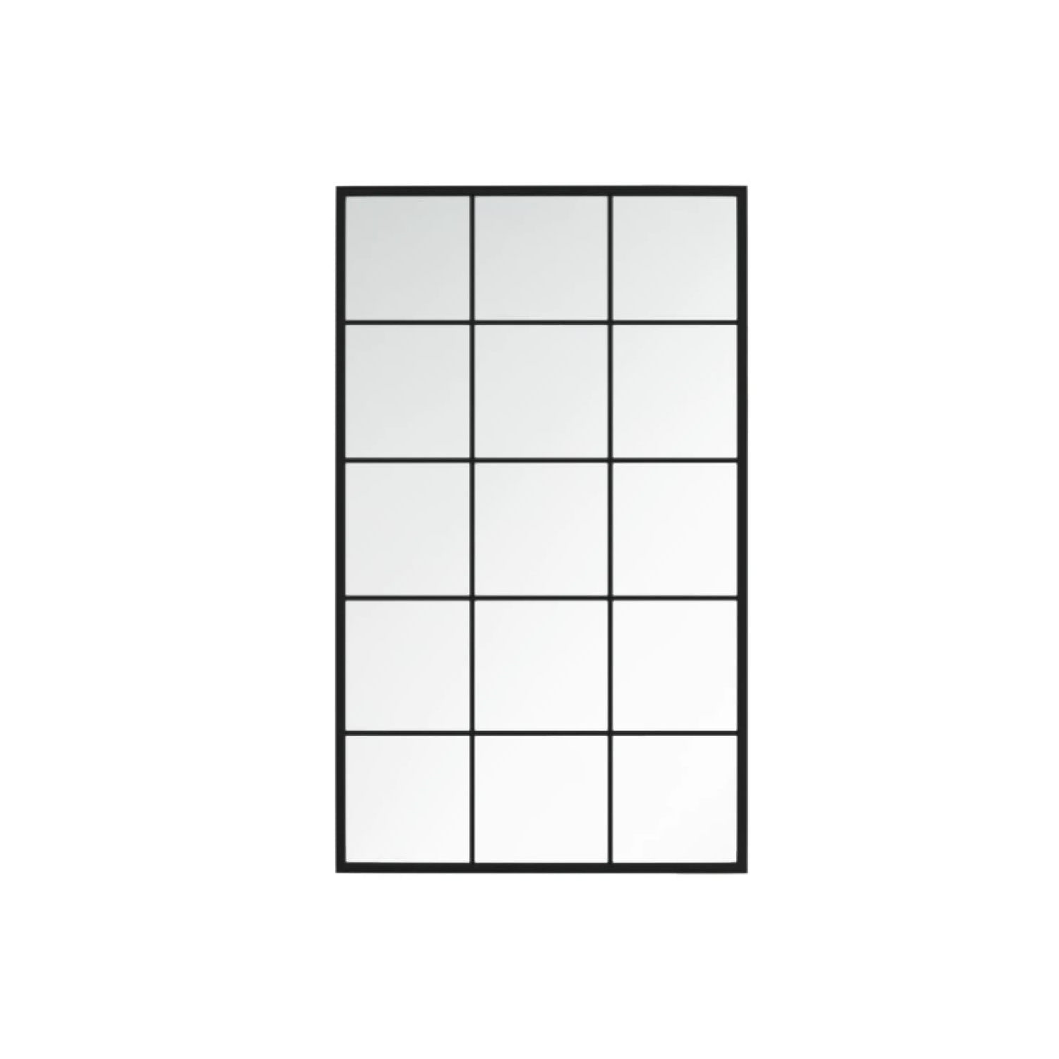 vidaXL Wall Mirror Black 100x60 cm Metal