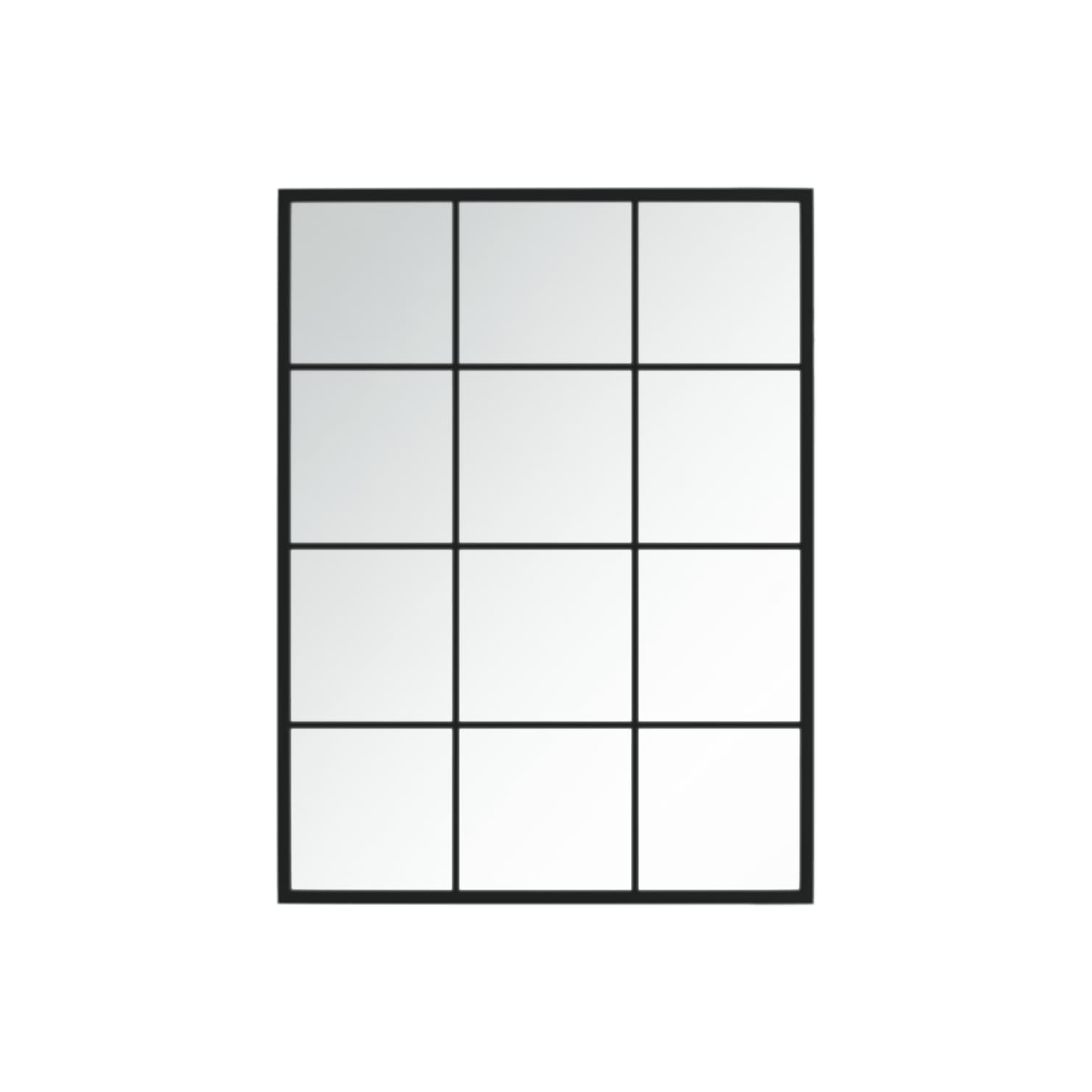 vidaXL Wall Mirror Black 80x60 cm Metal