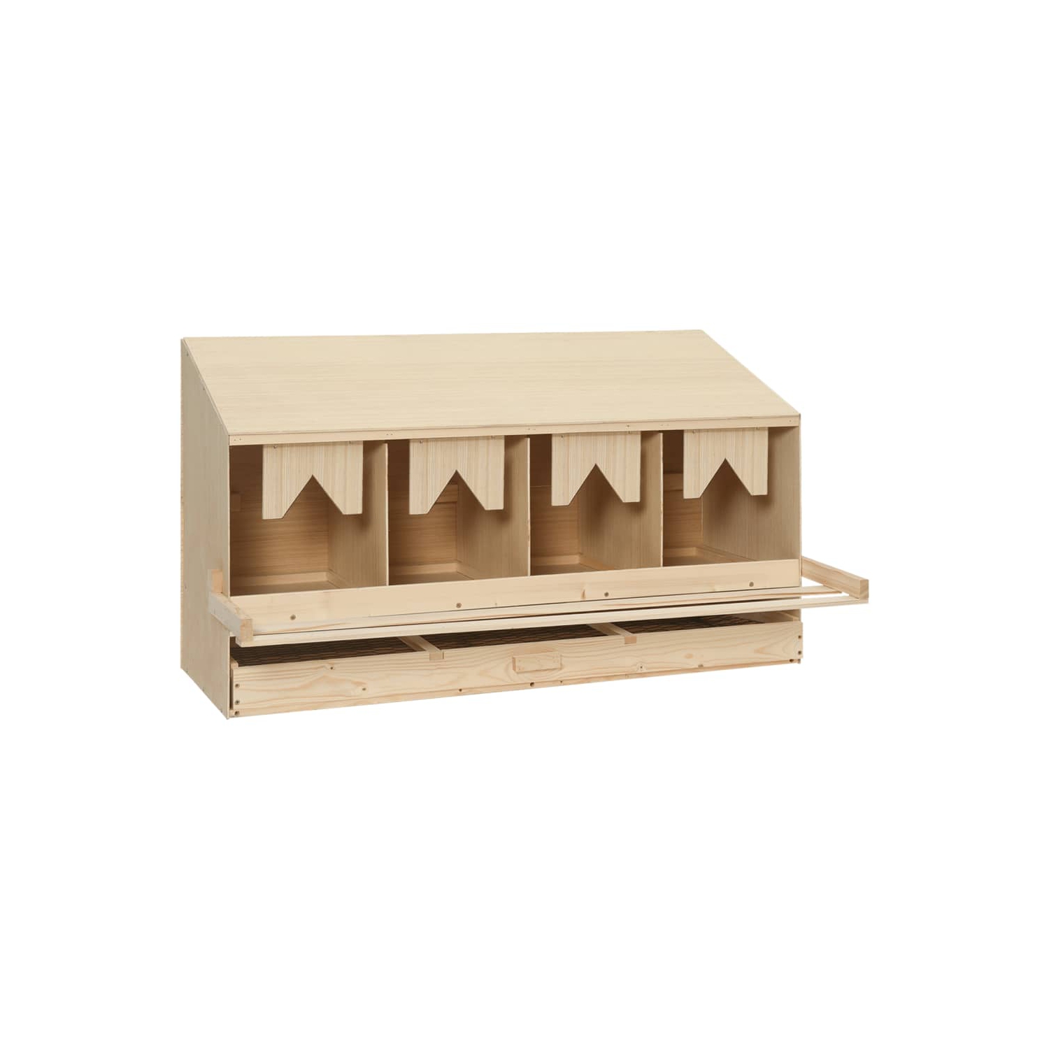 vidaXL Chicken Laying Nest 4 Compartments 106x40x59 cm Solid Pine Wood