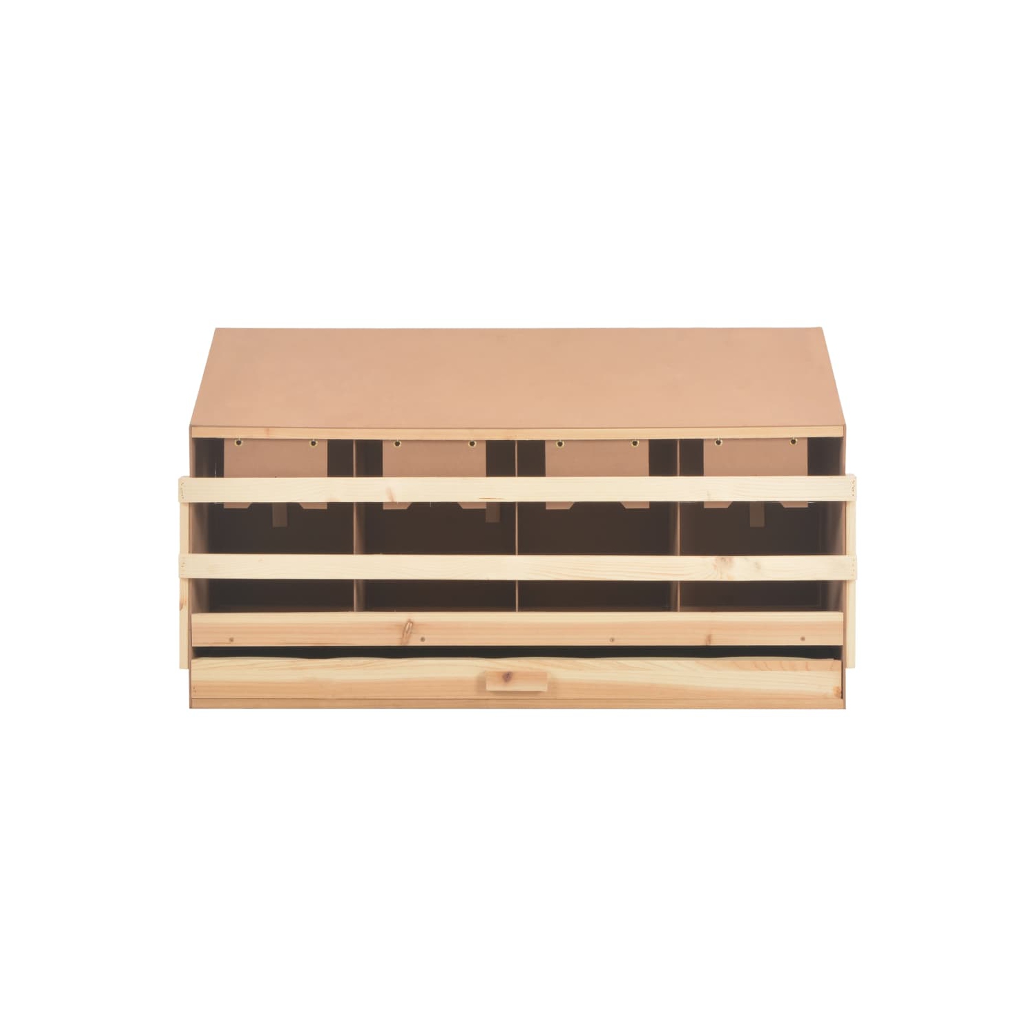 vidaXL Chicken Laying Nest 4 Compartments 106x40x59 cm Solid Pine Wood