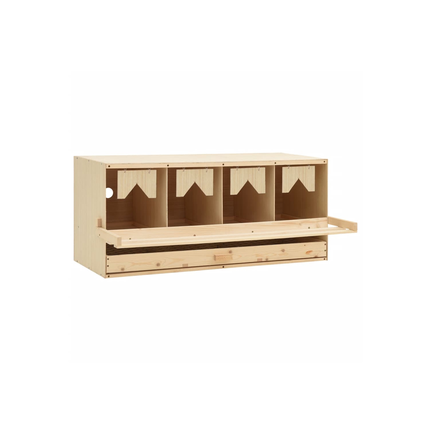 vidaXL Chicken Laying Nest 4 Compartments 106x40x45 cm Solid Pine Wood