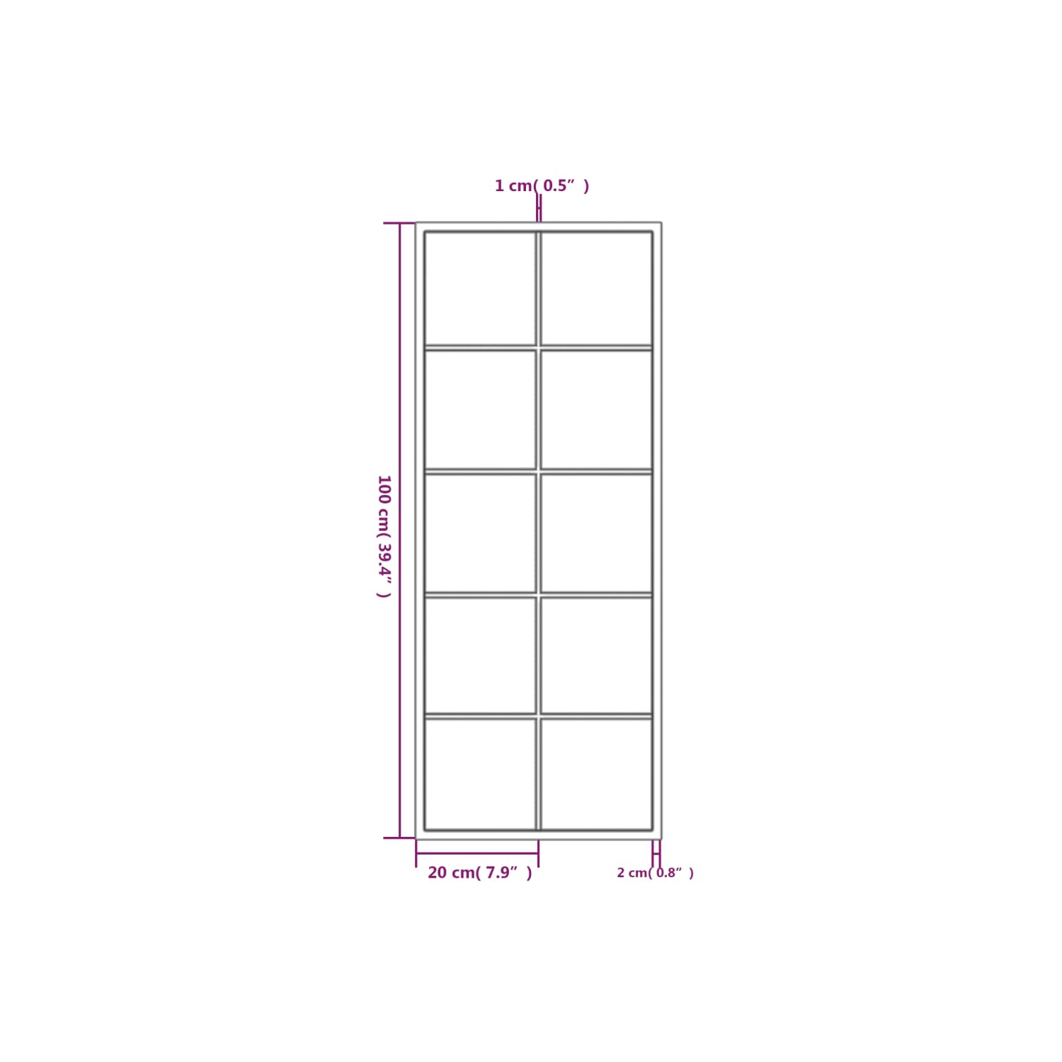 vidaXL Wall Mirror Black 100x40 cm Metal