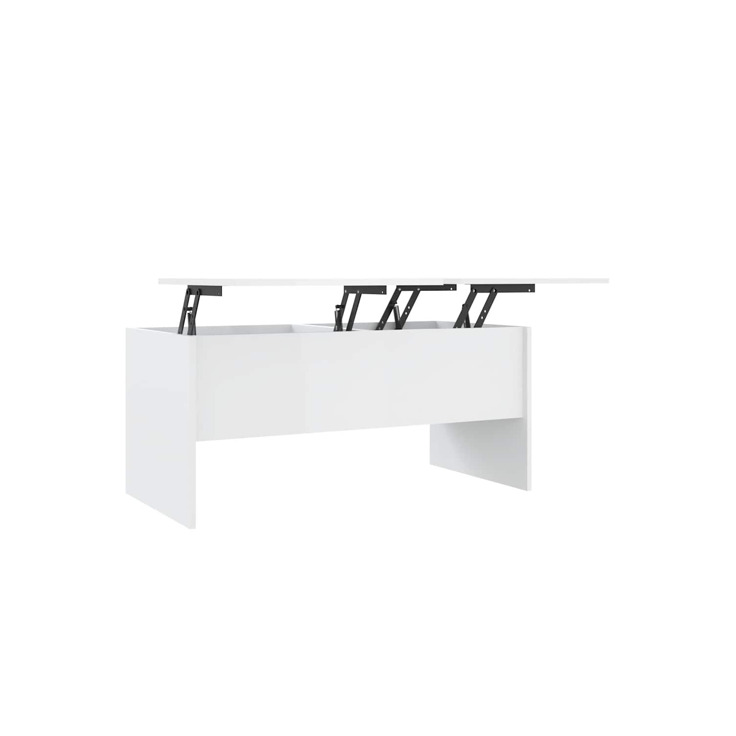 vidaXL Coffee Table High Gloss White 102x50.5x46.5 cm Engineered Wood