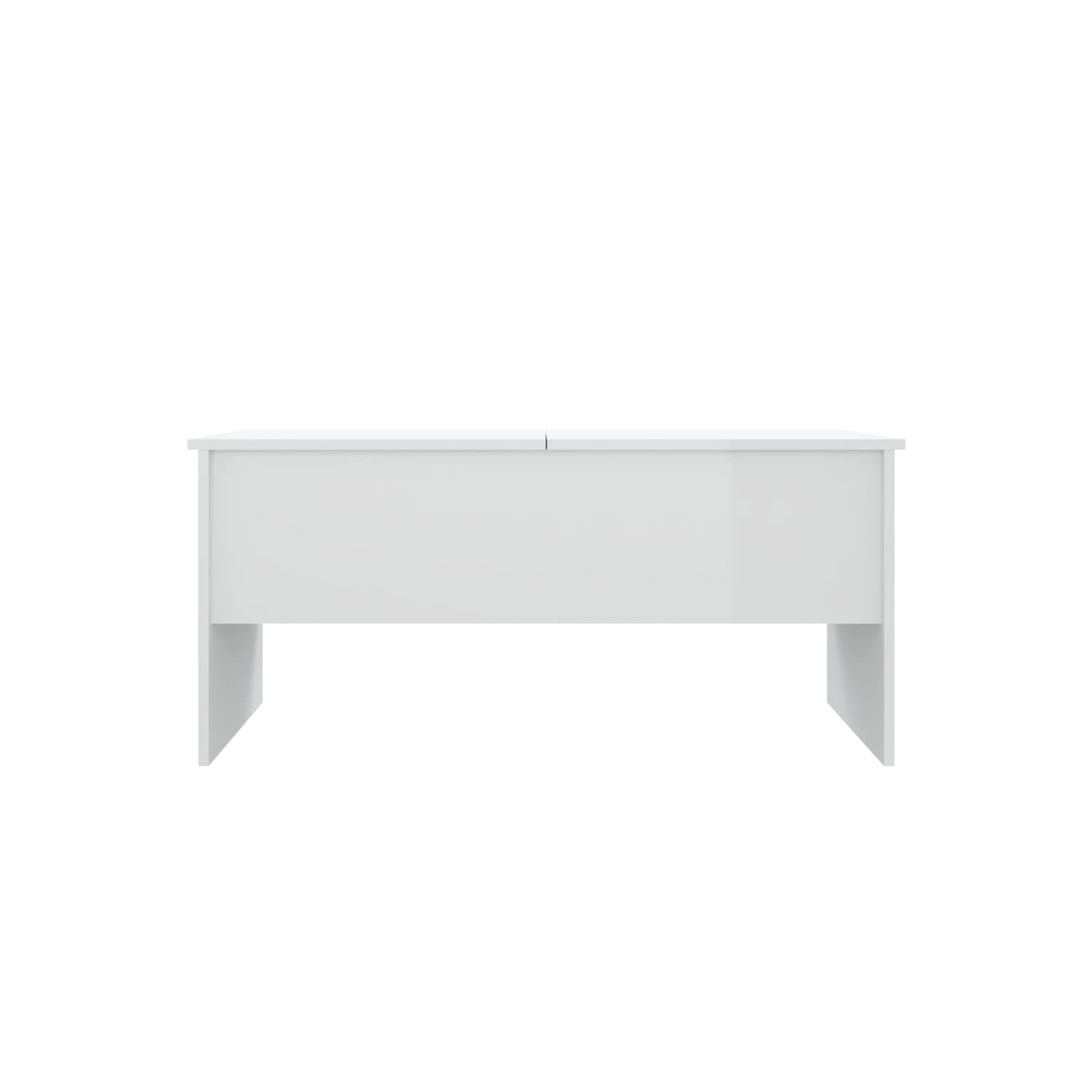 vidaXL Coffee Table High Gloss White 102x50.5x46.5 cm Engineered Wood