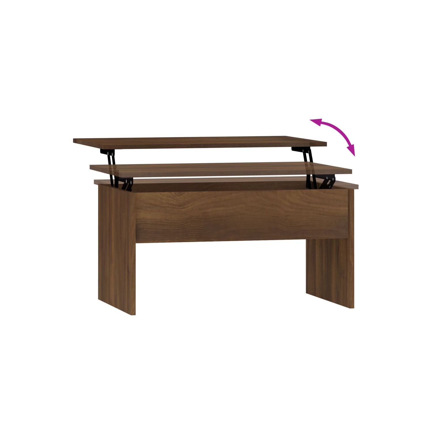 vidaXL Coffee Table Brown Oak 80x50.5x41.5 cm Engineered Wood