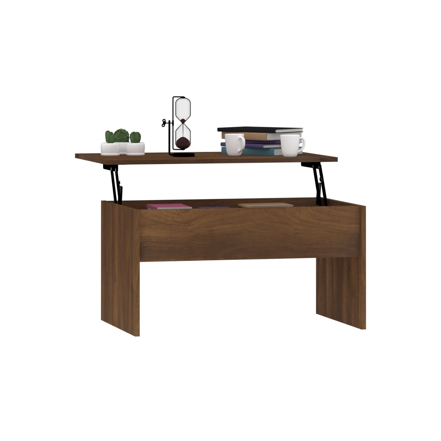 vidaXL Coffee Table Brown Oak 80x50.5x41.5 cm Engineered Wood