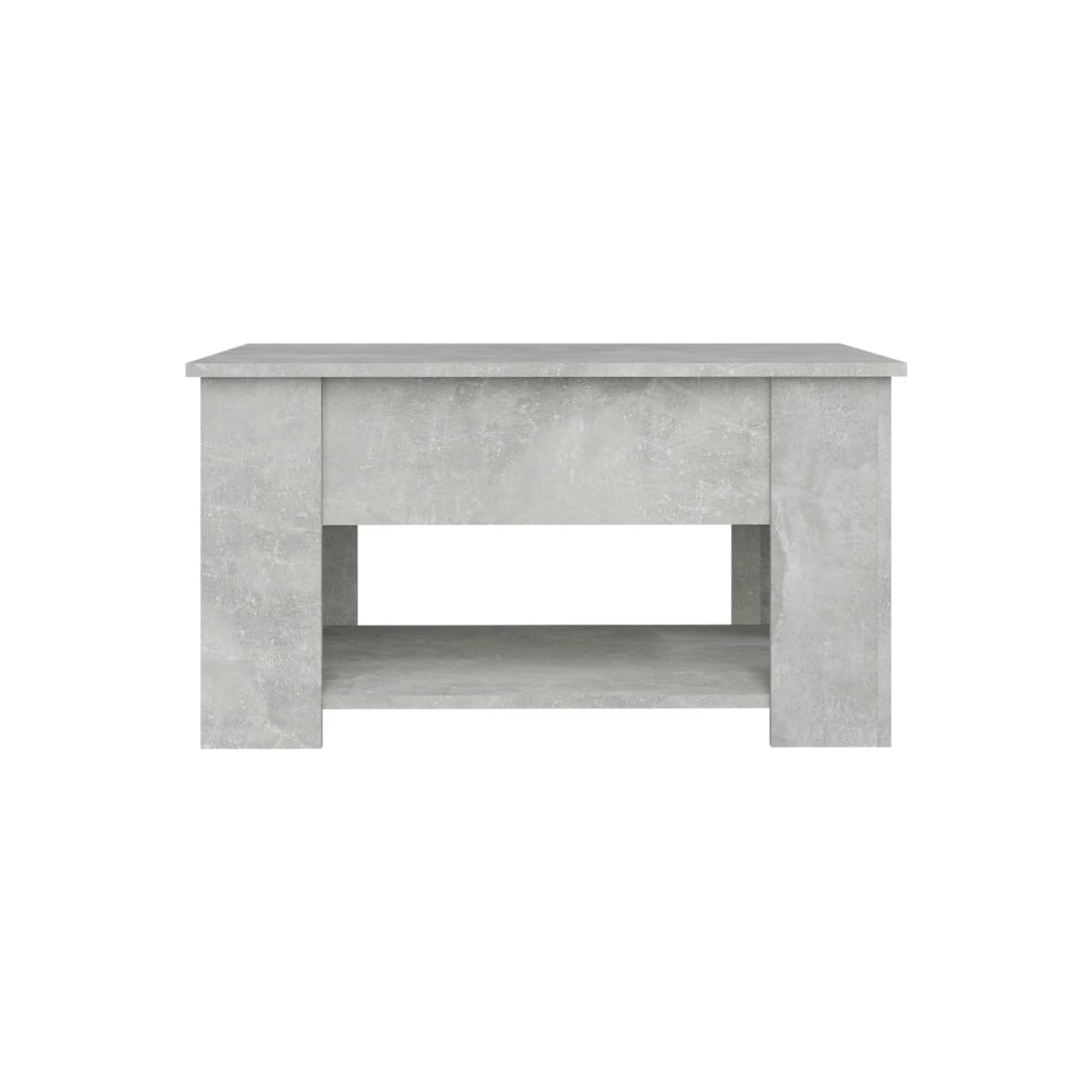 Table basse en béton de vidaXL, gris, 79 x 49 x 41&nbsp;cm, bois d'ingénierie