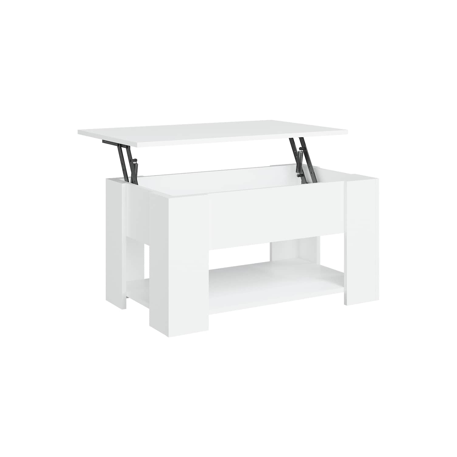 vidaXL Coffee Table White 79x49x41 cm Engineered Wood