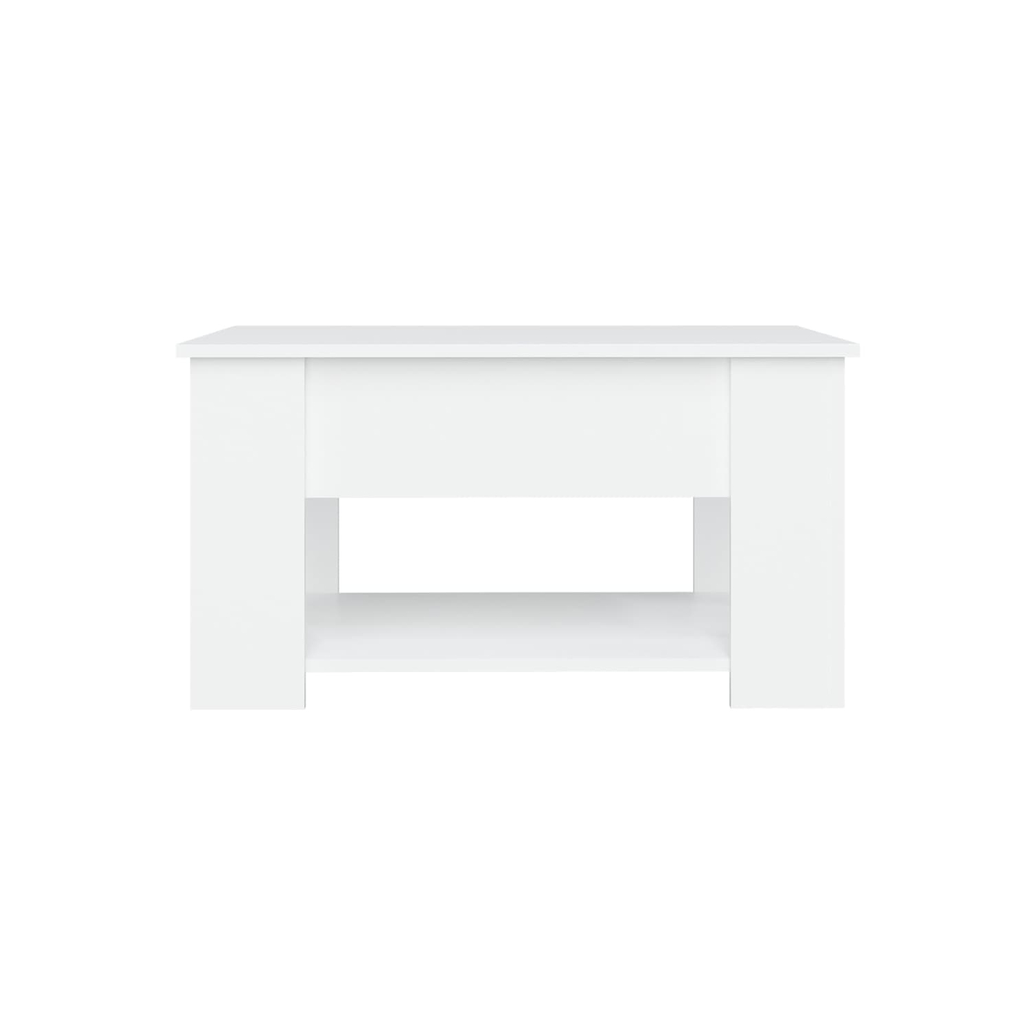 vidaXL Coffee Table White 79x49x41 cm Engineered Wood