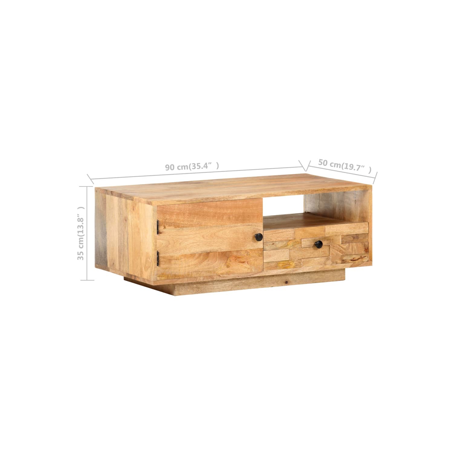 vidaXL Coffee Table 90x50x35 cm Solid Mango Wood