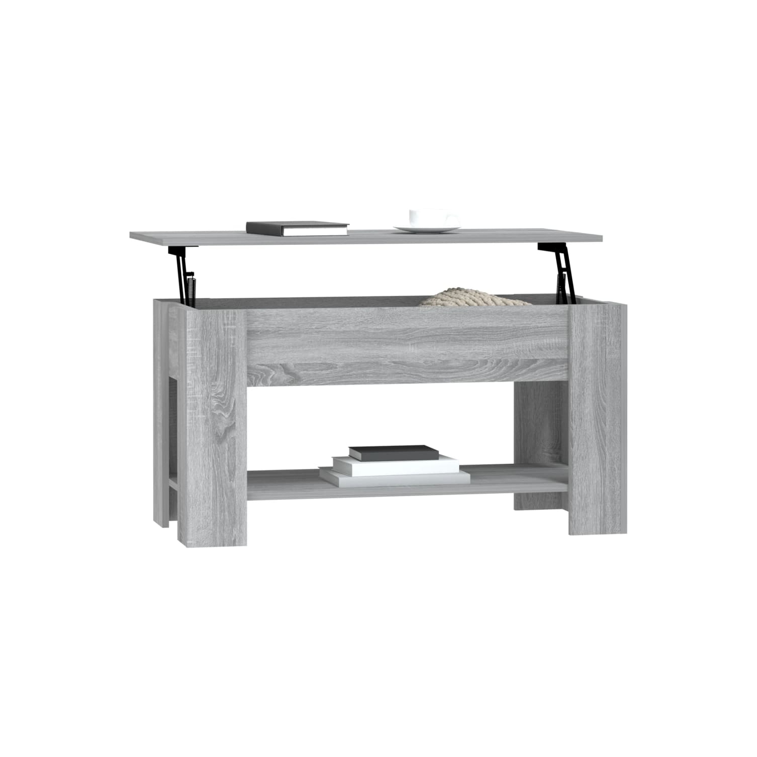 vidaXL Coffee Table Grey Sonoma 101x49x52 cm Engineered Wood