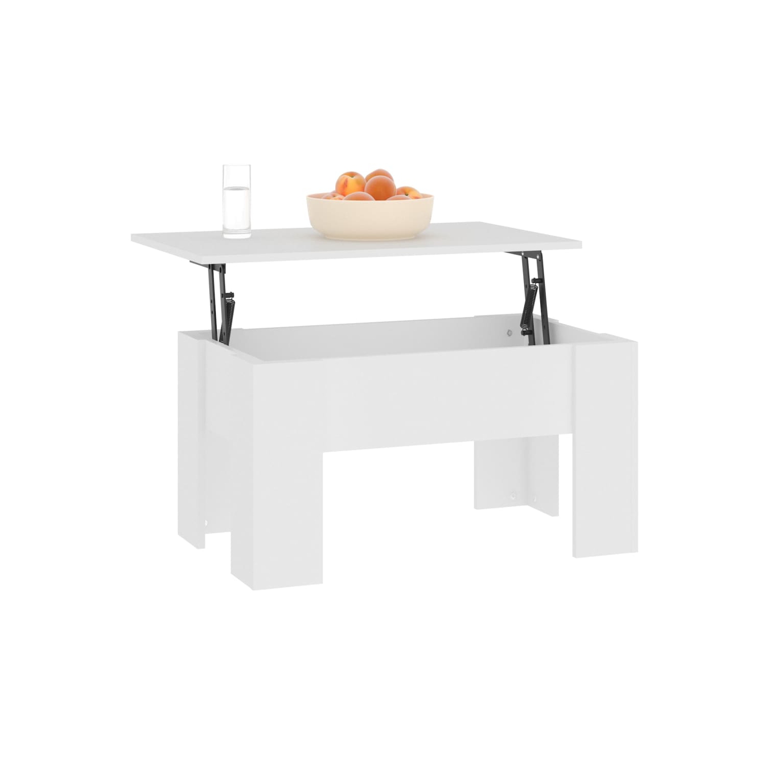 vidaXL Coffee Table White 79x49x41 cm Engineered Wood