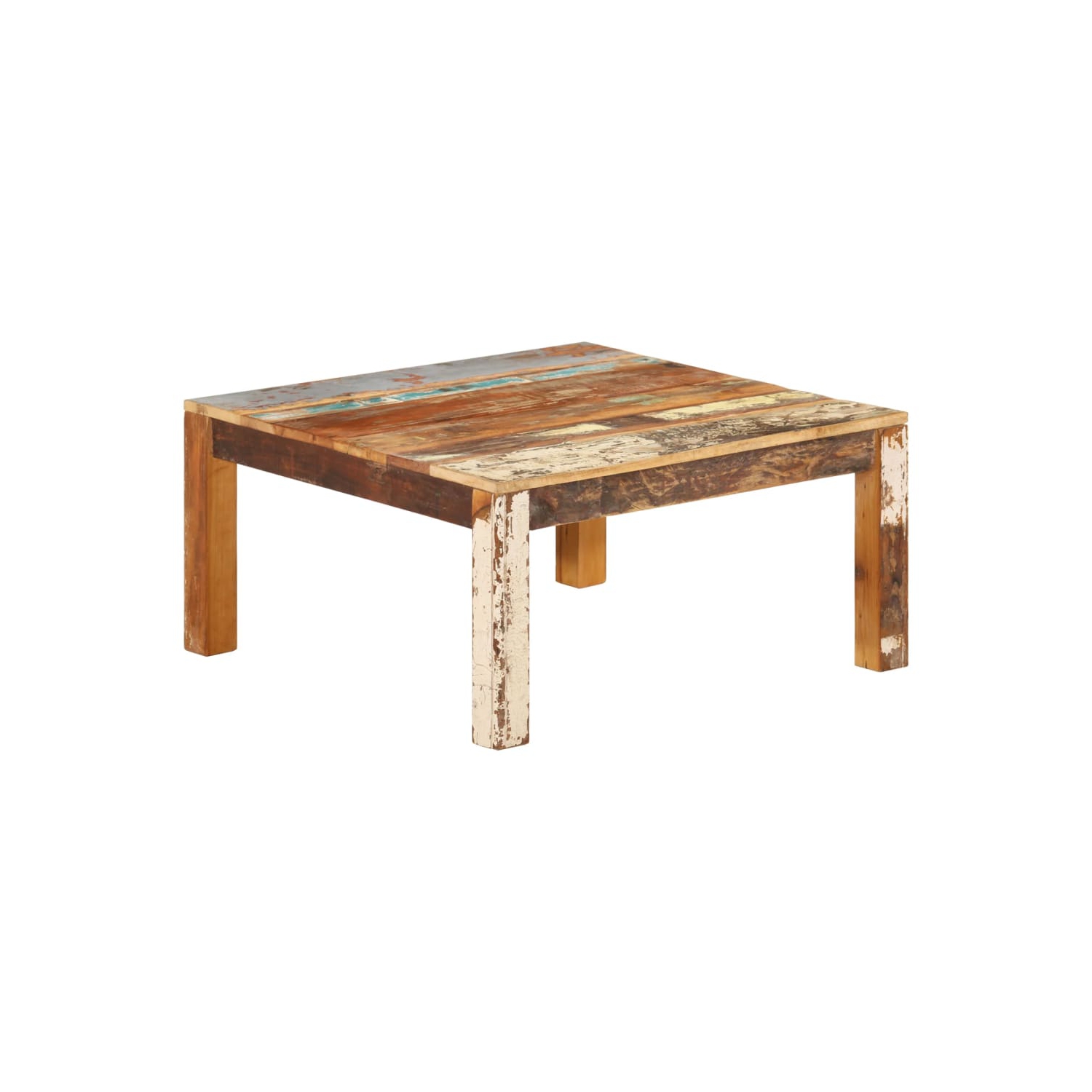 vidaXL Coffee Table 80x80x40 cm Solid Reclaimed Wood