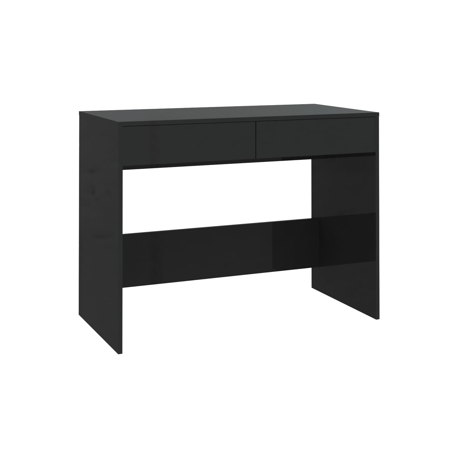 vidaXL Desk Black 101x50x76.5 cm Engineered Wood