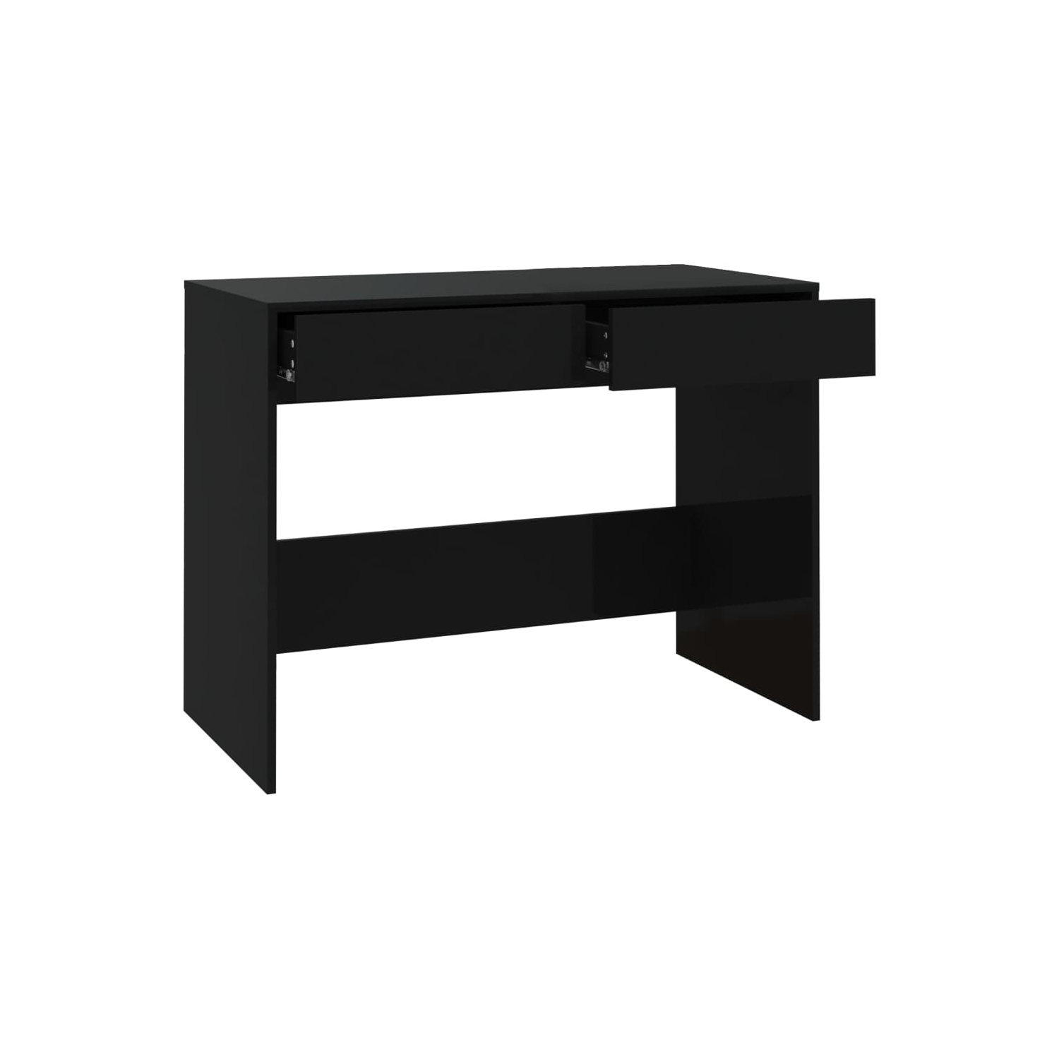 vidaXL Desk Black 101x50x76.5 cm Engineered Wood