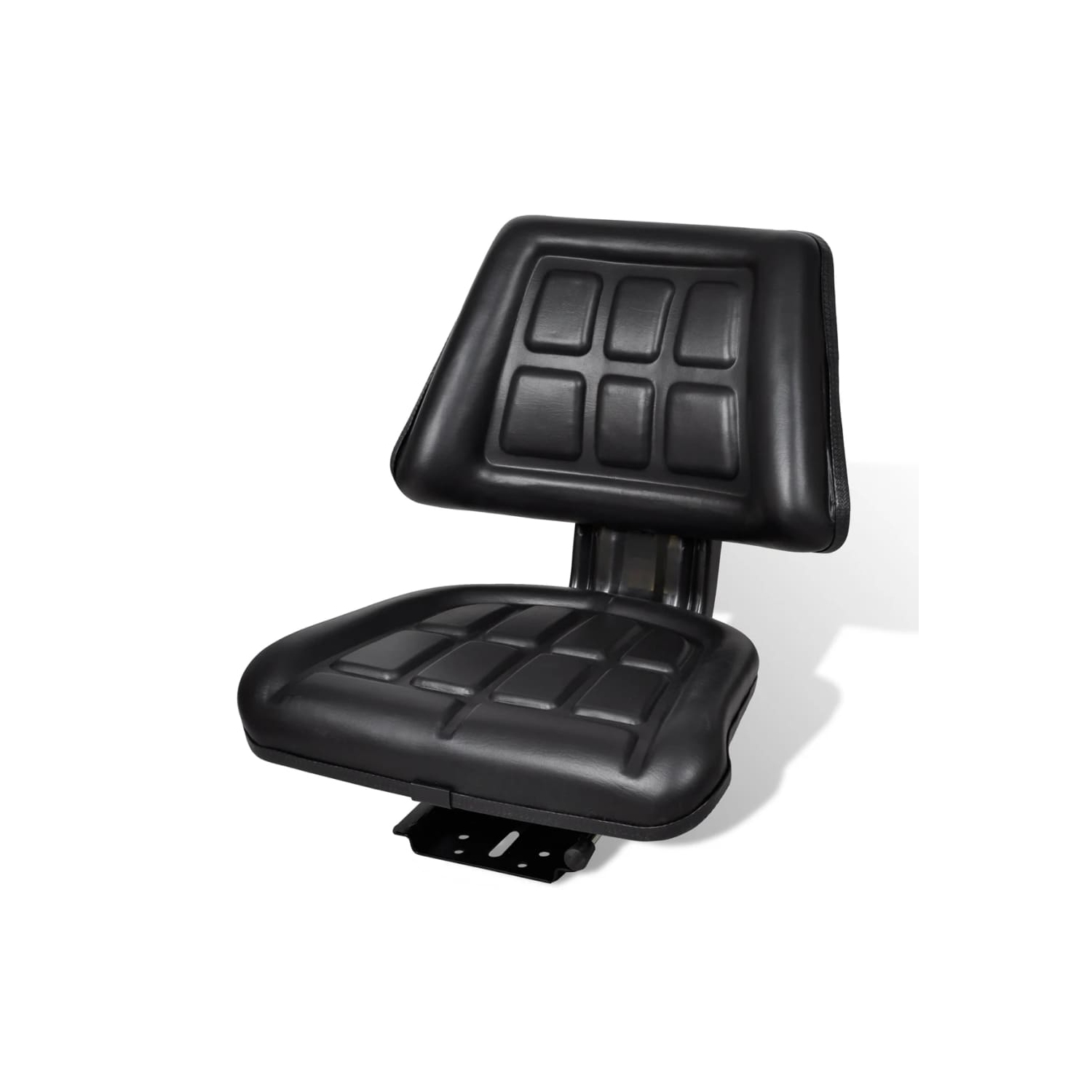 vidaXL Tractor Seat with Backrest Black