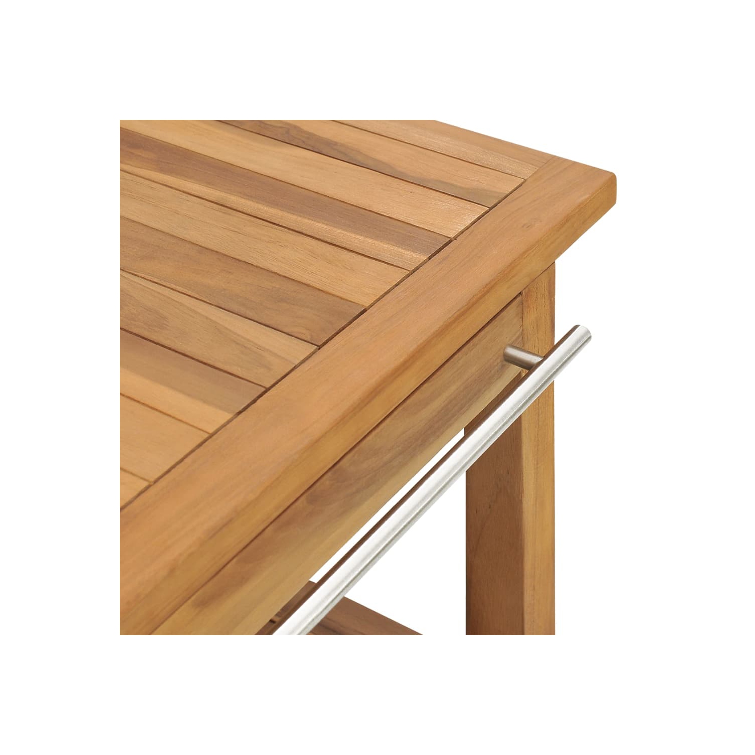 vidaXL Bathroom Vanity Cabinet with 3 Baskets Solid Wood Teak 132x45x75 cm