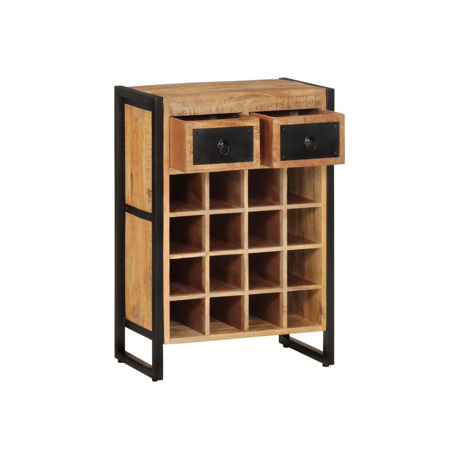 vidaXL Wine Rack for 16 Bottles Solid Wood Mango