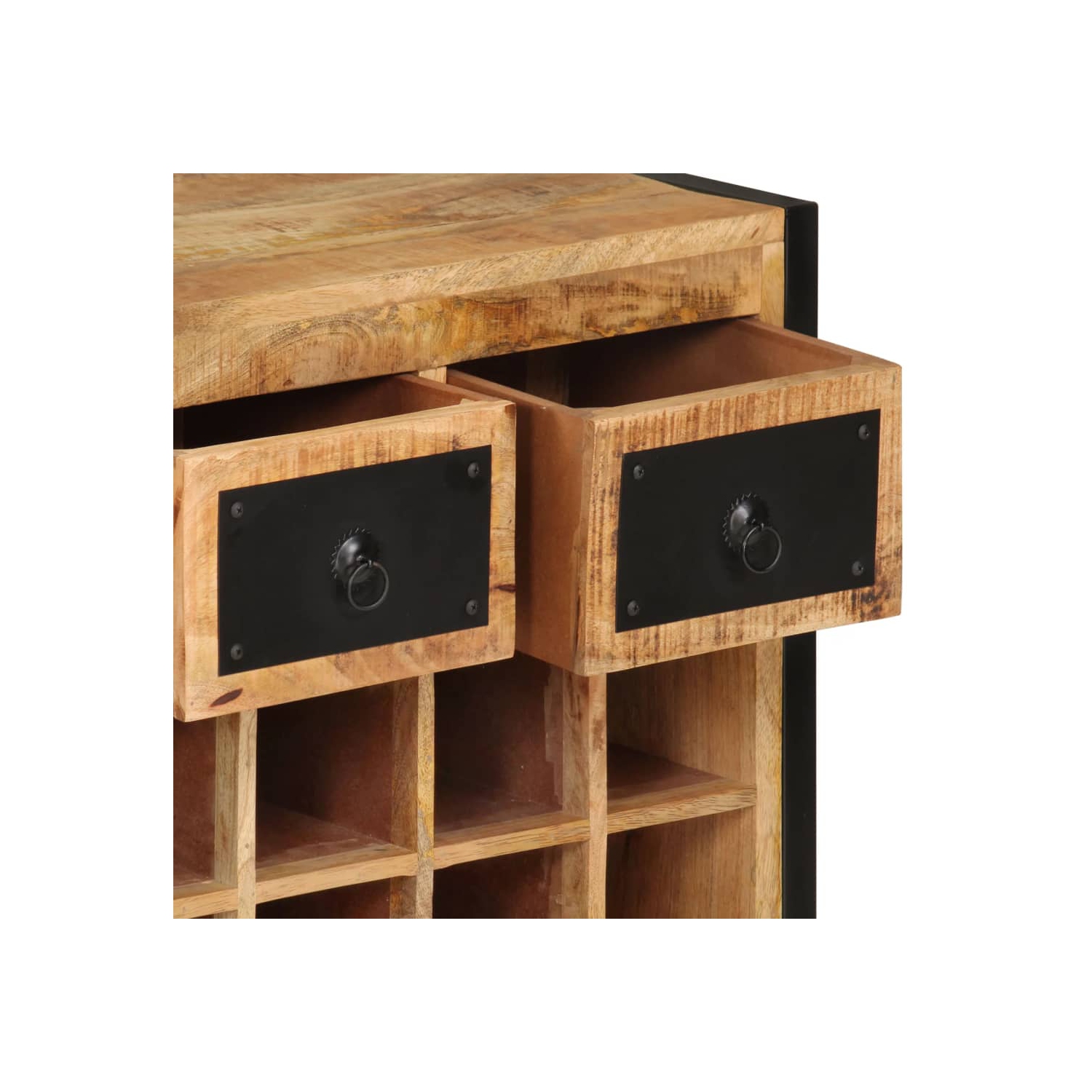 vidaXL Wine Rack for 16 Bottles Solid Wood Mango