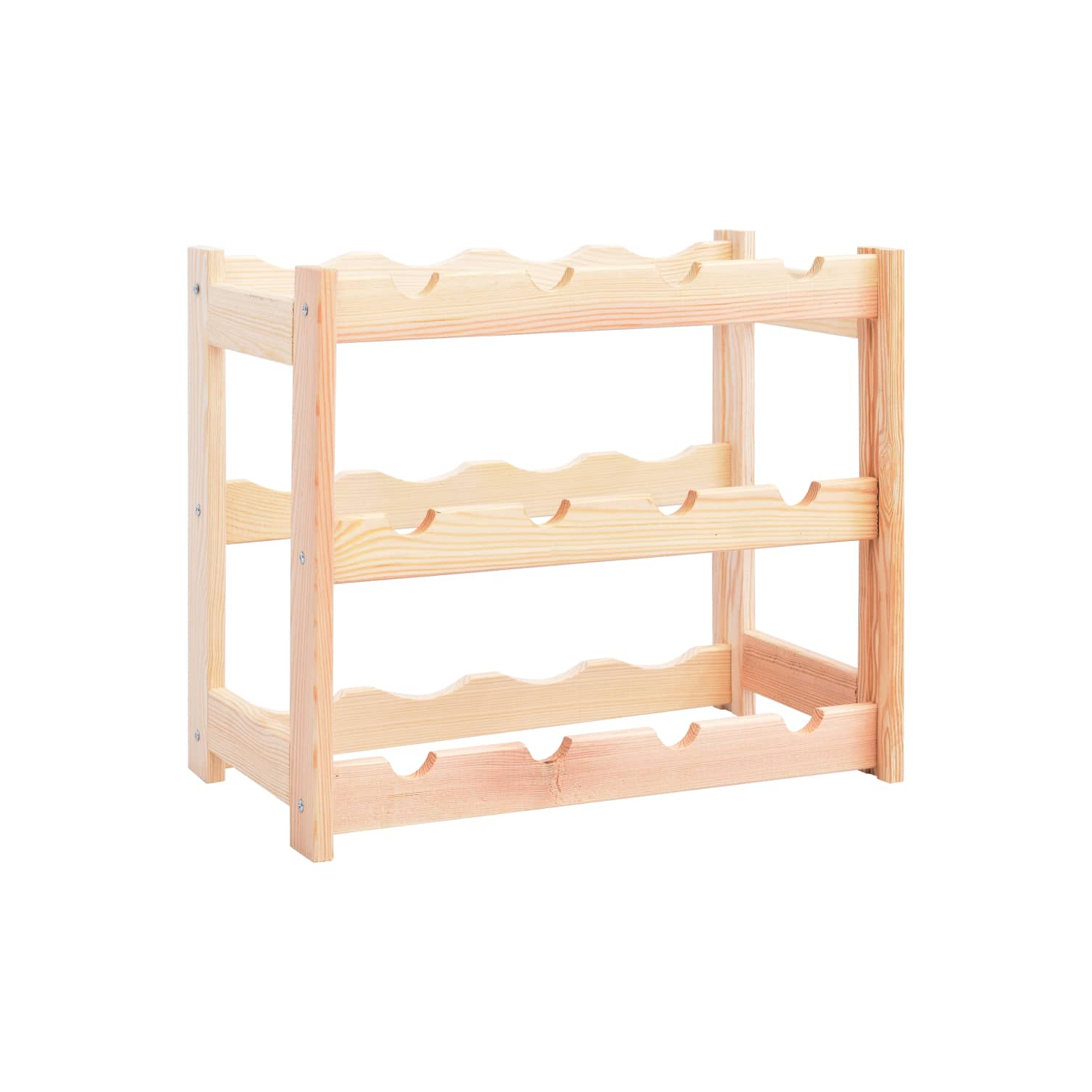 vidaXL Wine Rack for 12 Bottles Pinewood