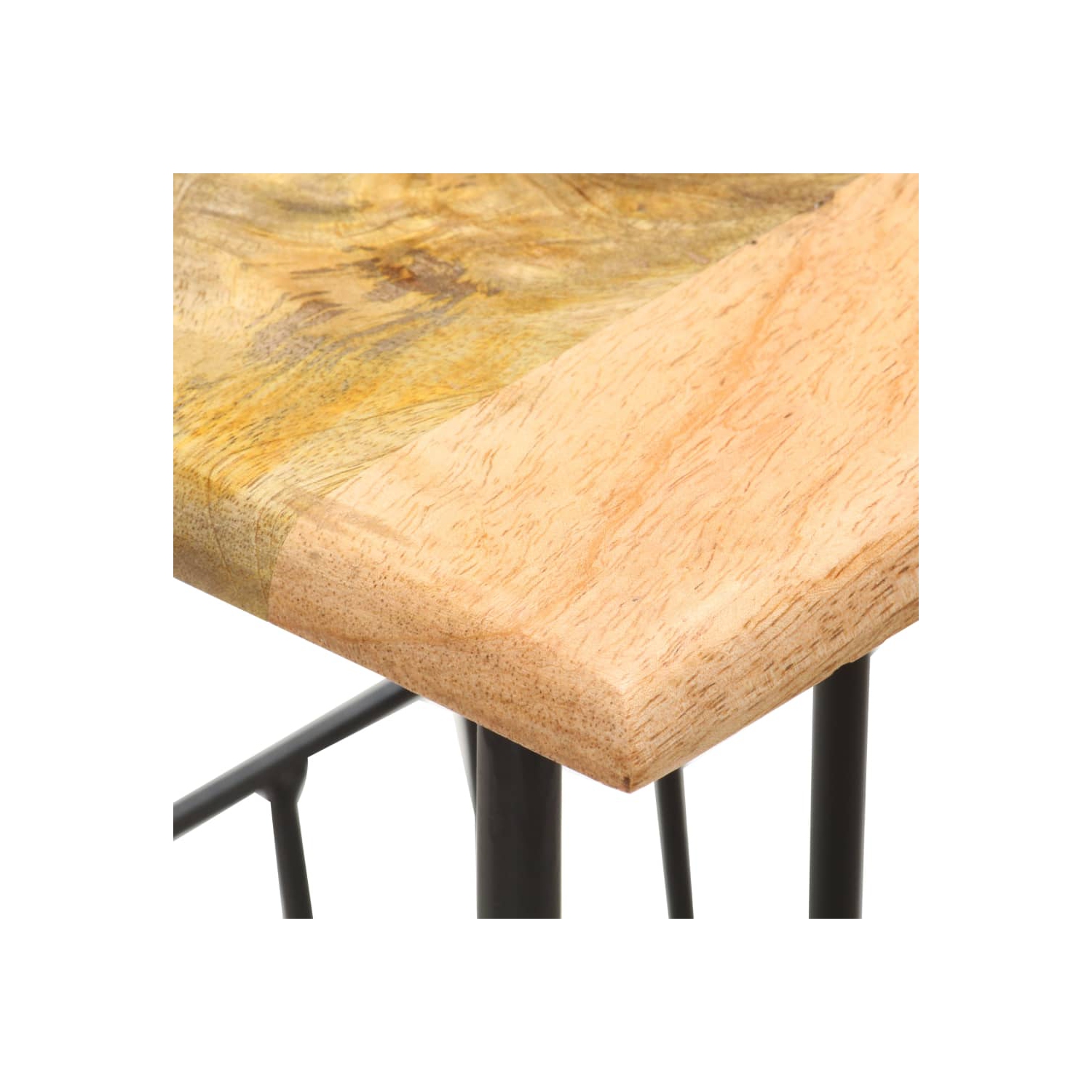 vidaXL Magazine Rack 40x30x50 cm Solid Mango Wood and Steel