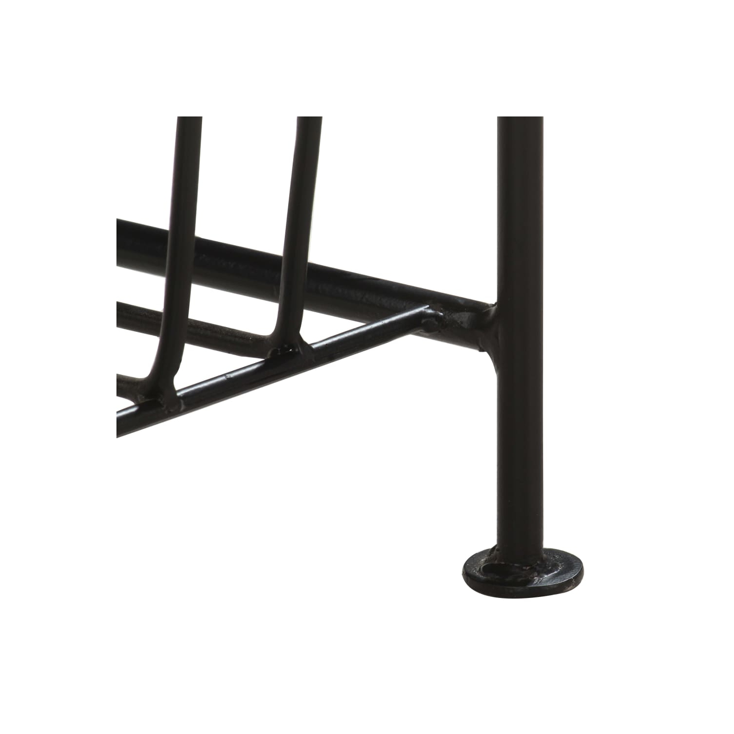 vidaXL Magazine Rack 40x30x50 cm Solid Mango Wood and Steel