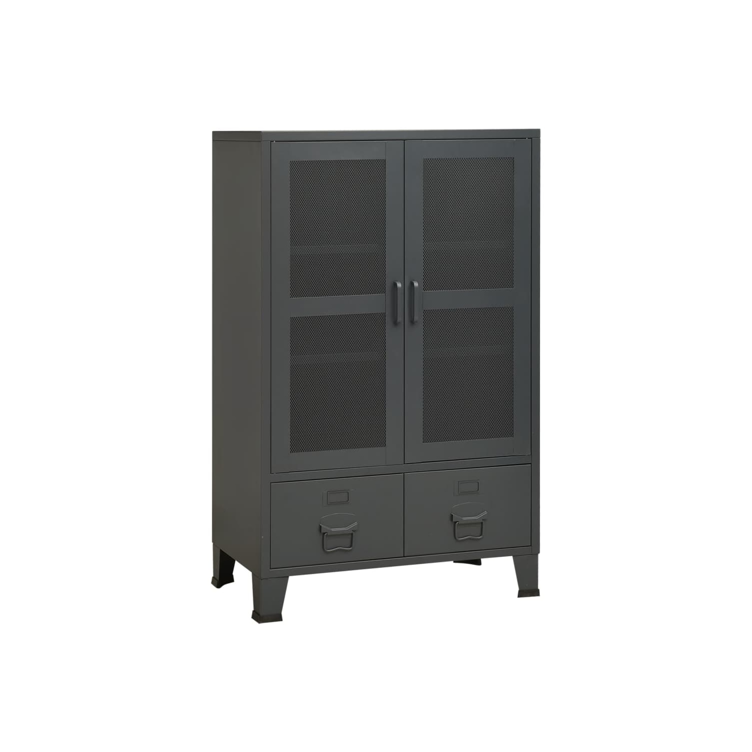 vidaXL Industrial Storage Chest Anthracite Metal