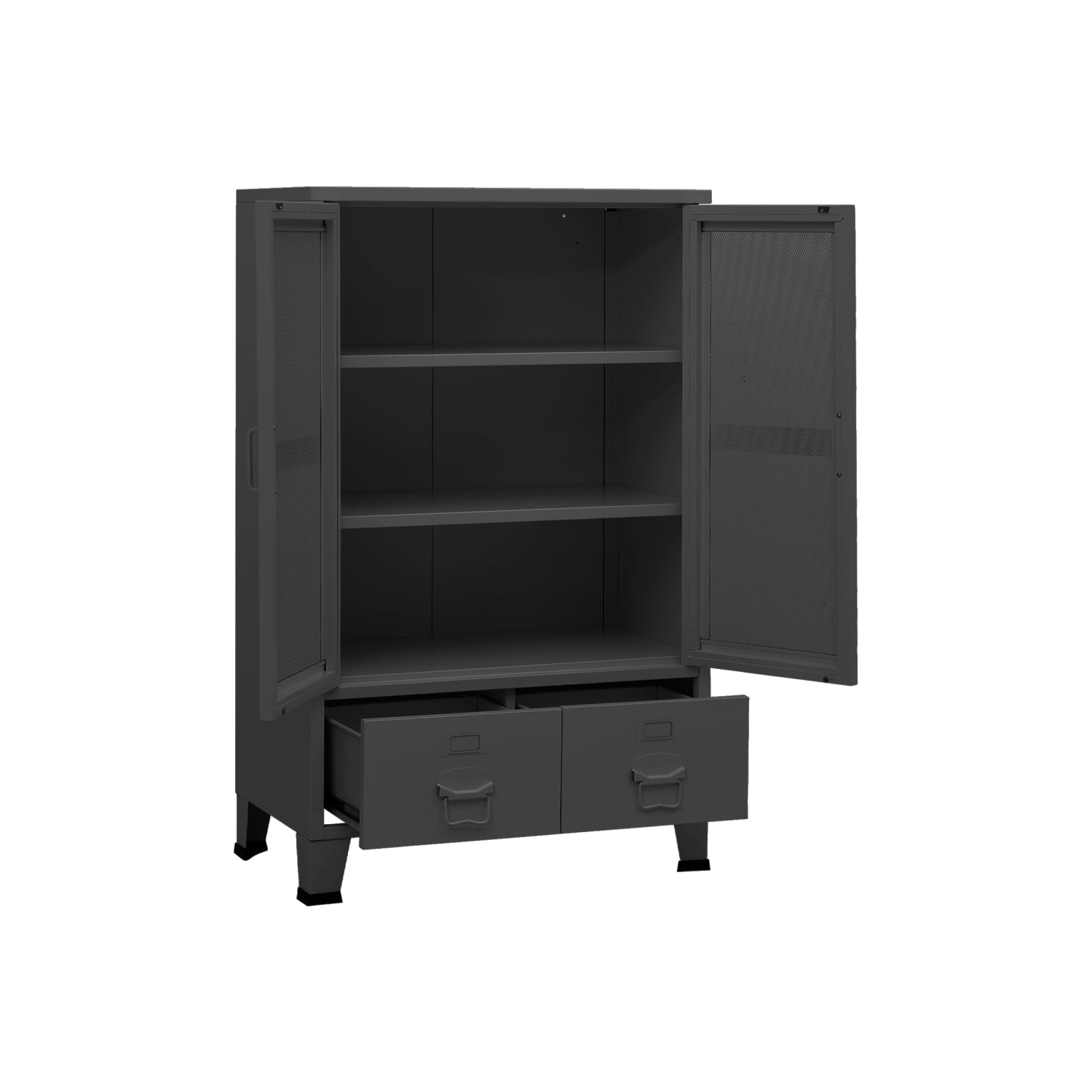 vidaXL Industrial Storage Chest Anthracite Metal