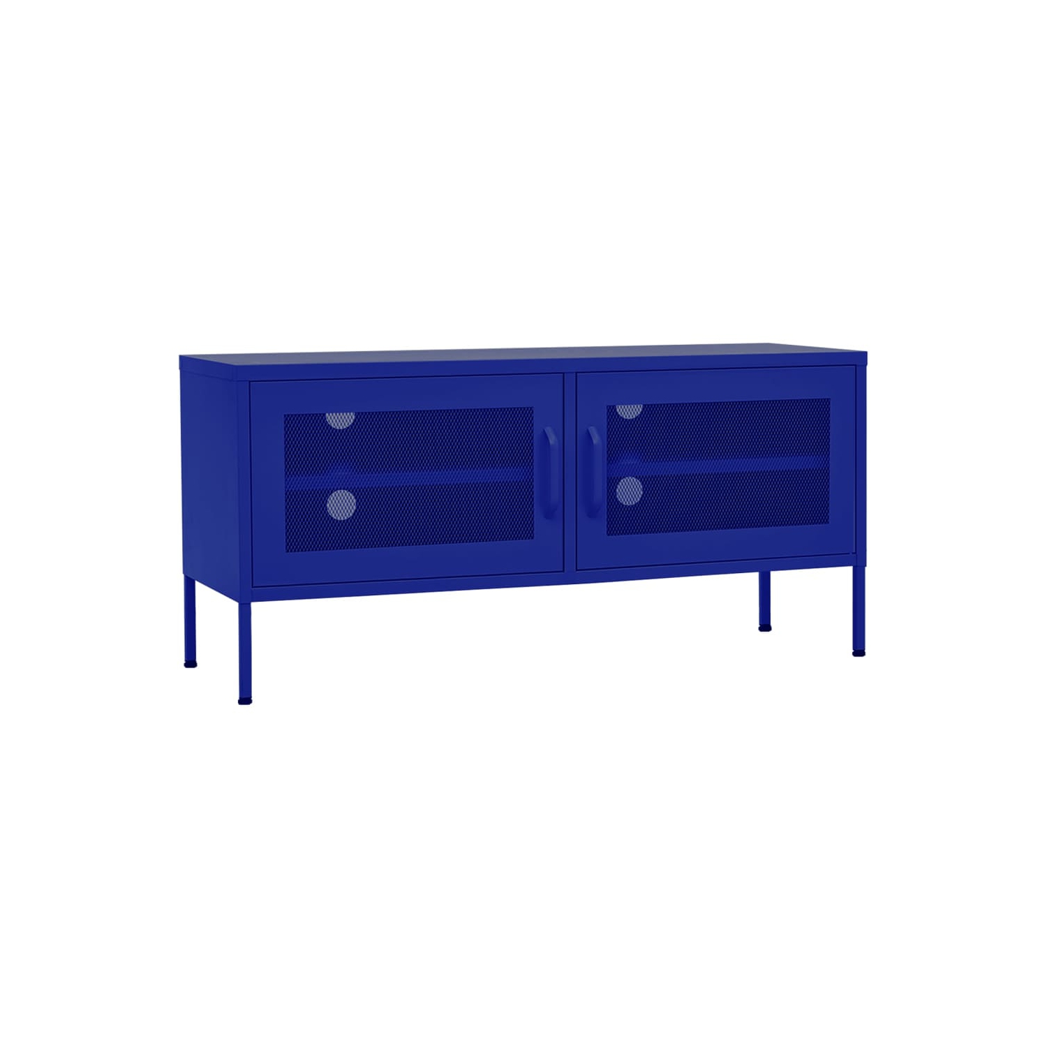 vidaXL TV Cabinet Navy Blue 105x35x50 cm Steel