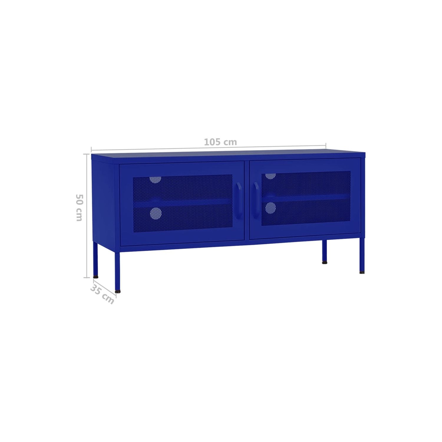 vidaXL TV Cabinet Navy Blue 105x35x50 cm Steel