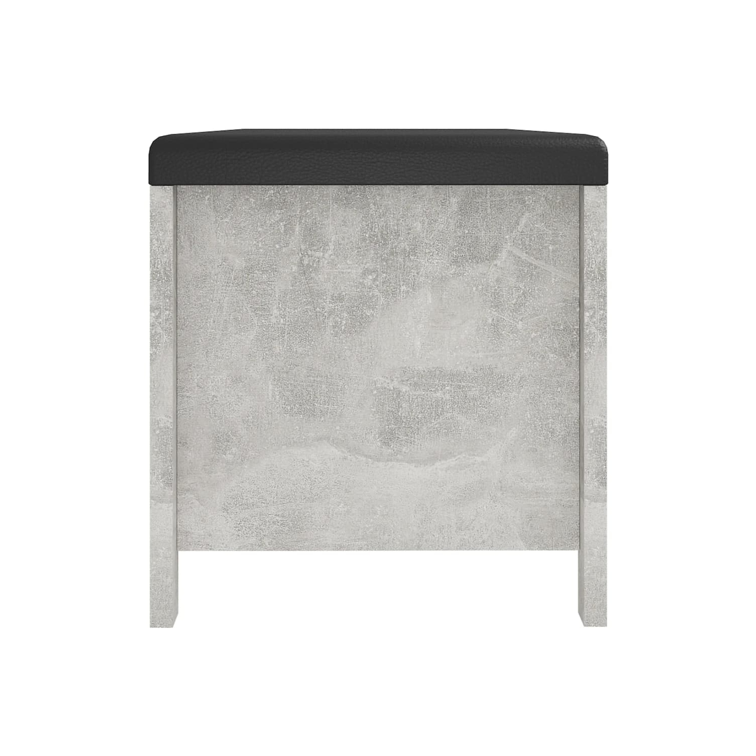 Boîte de rangement vidaXL avec coussin gris béton 105x40 x 45 cm bois d'ingénierie