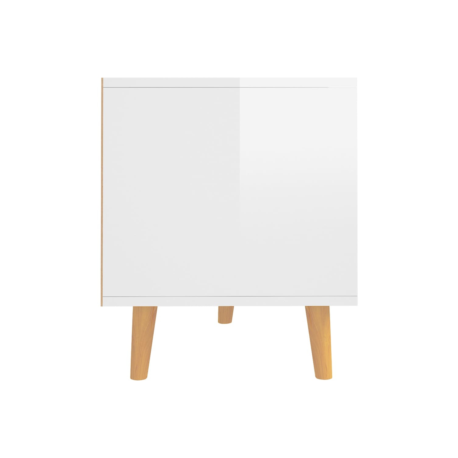 Meuble pour téléviseur vidaXL blanc lustré 90x40 x 48,5 cm bois d'ingénierie