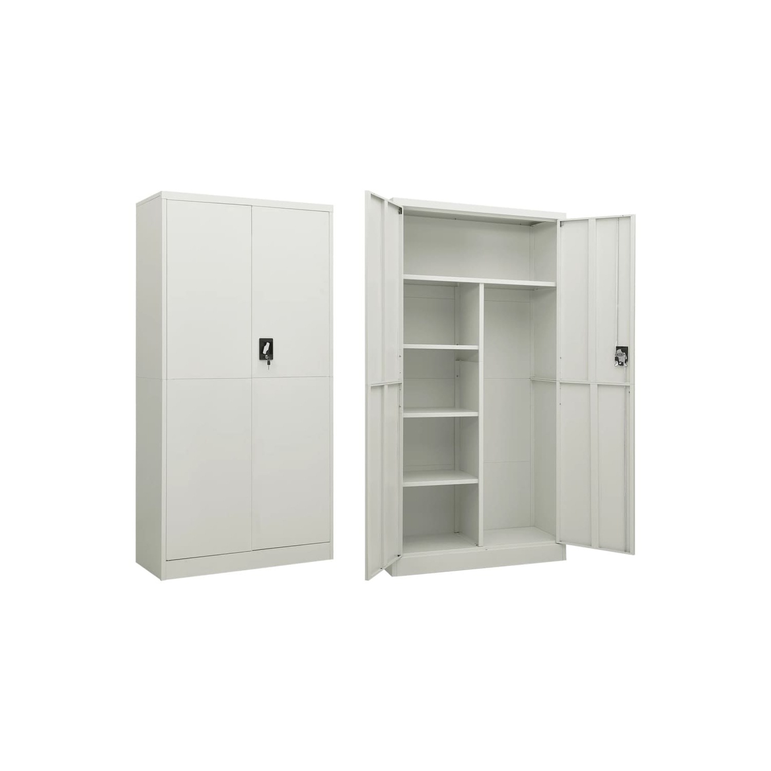 vidaXL Locker Cabinet Light Grey 90x40x180 cm Steel