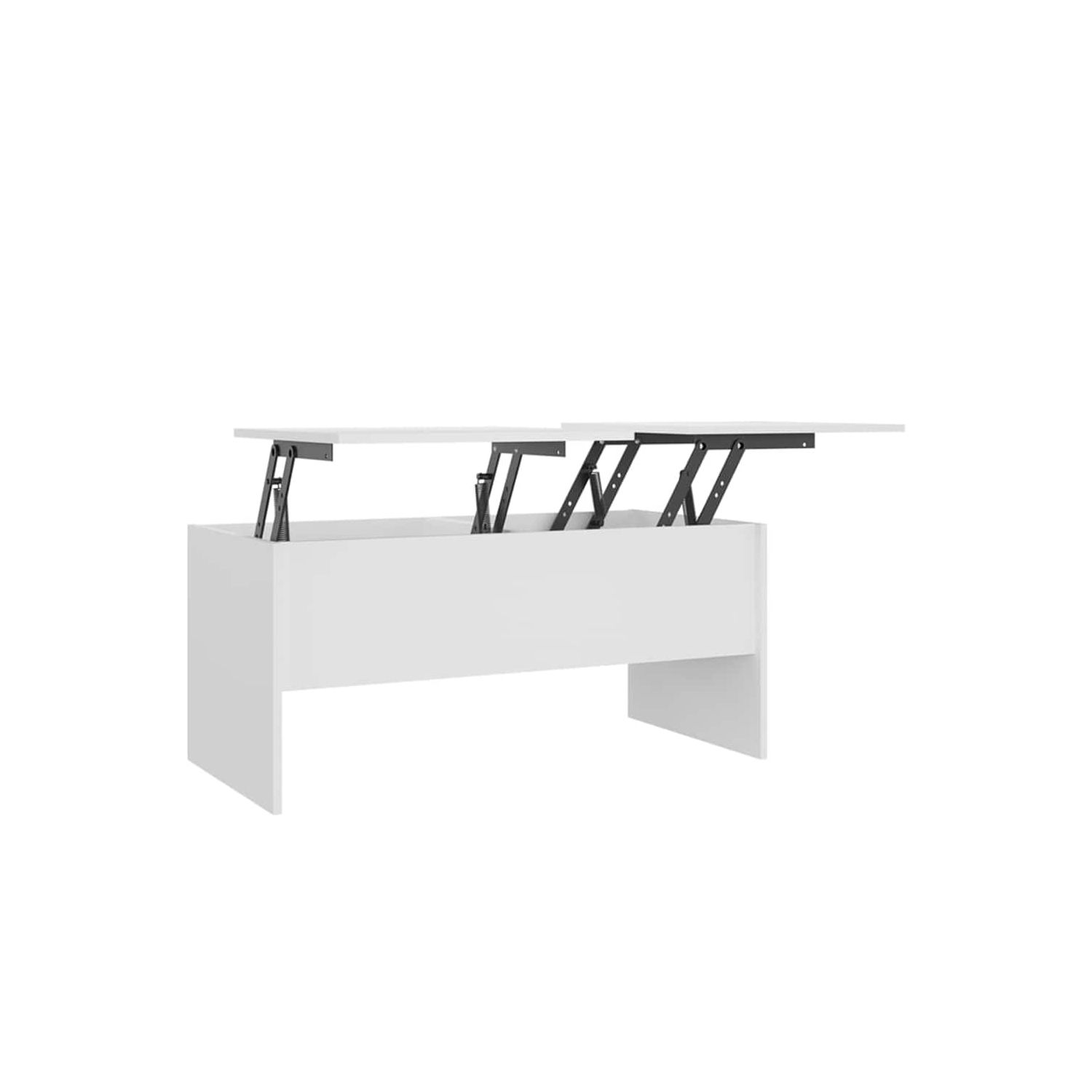 Table basse blanche de 10 x 50 x 5 x 30 po en bois d'ingénierie de 46,5&nbsp;cm