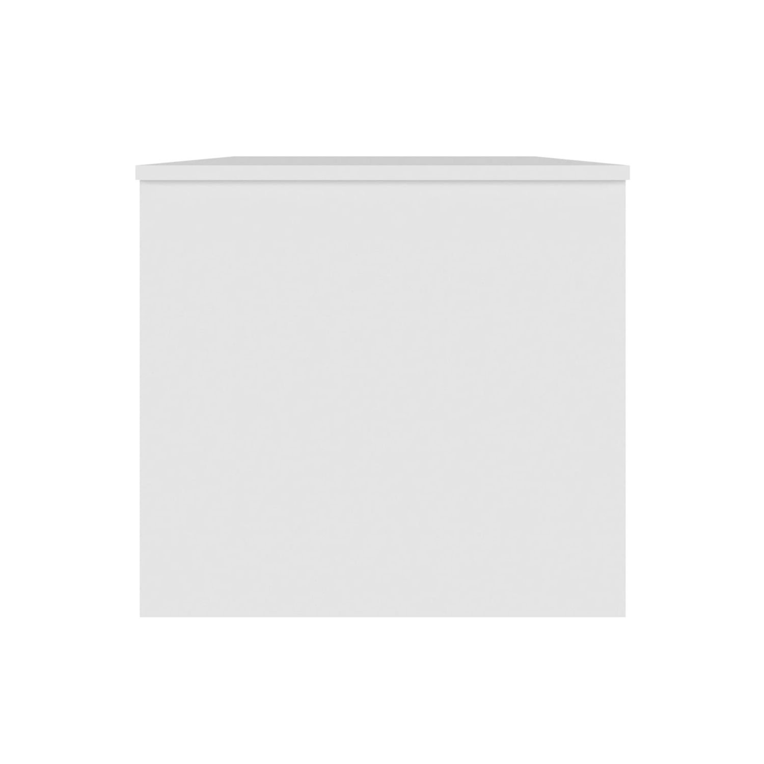 Table basse blanche de 10 x 50 x 5 x 30 po en bois d'ingénierie de 46,5&nbsp;cm