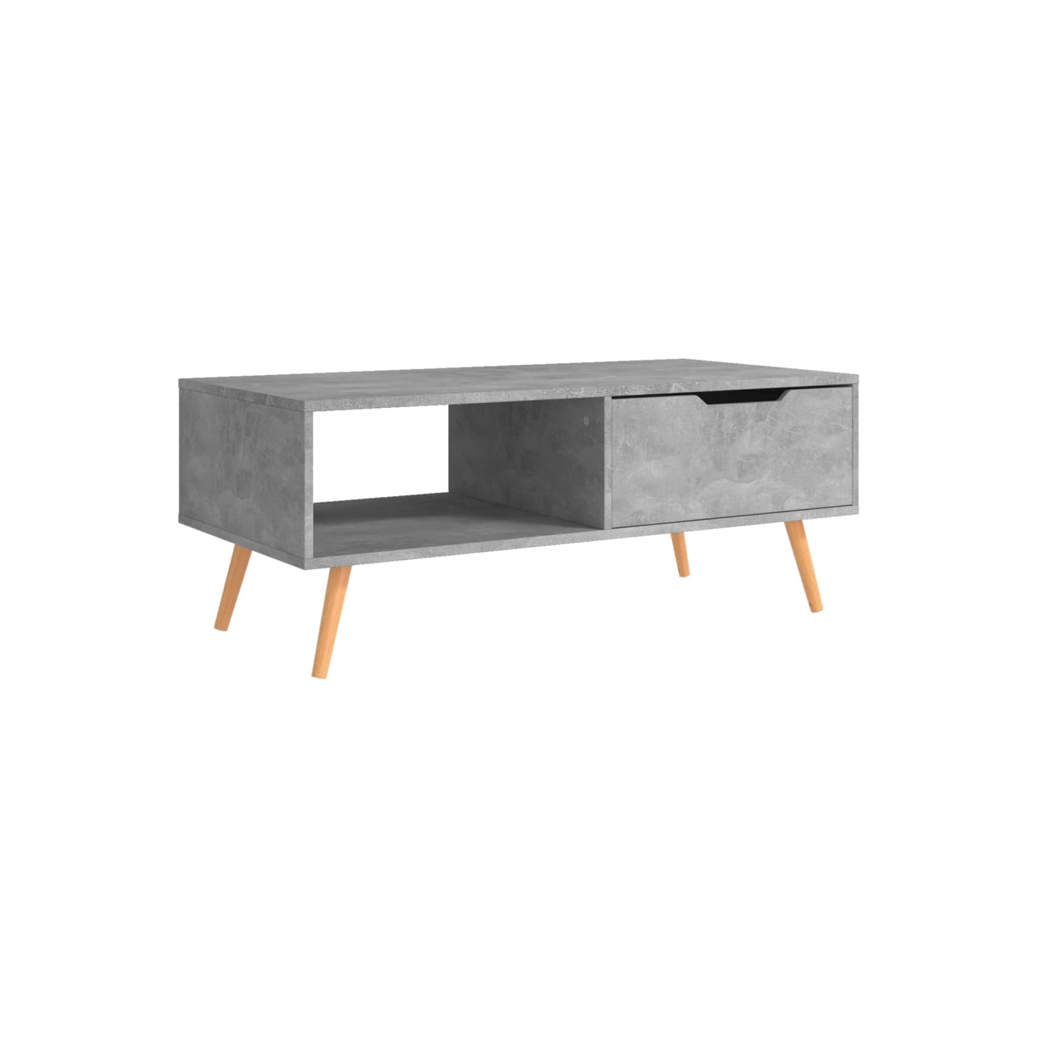 vidaXL Coffee Table Concrete Grey 100x49.5x43 cm Engineered Wood