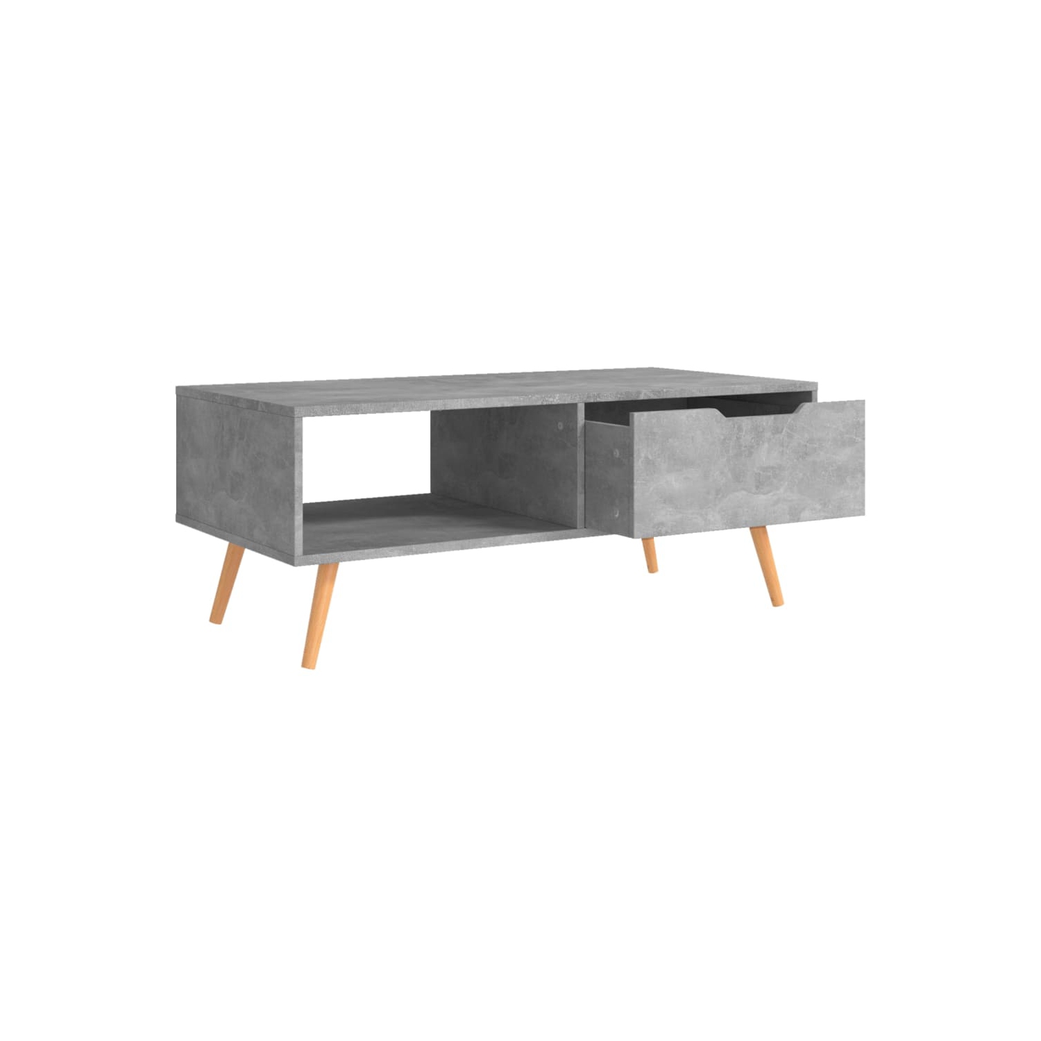 vidaXL Coffee Table Concrete Grey 100x49.5x43 cm Engineered Wood