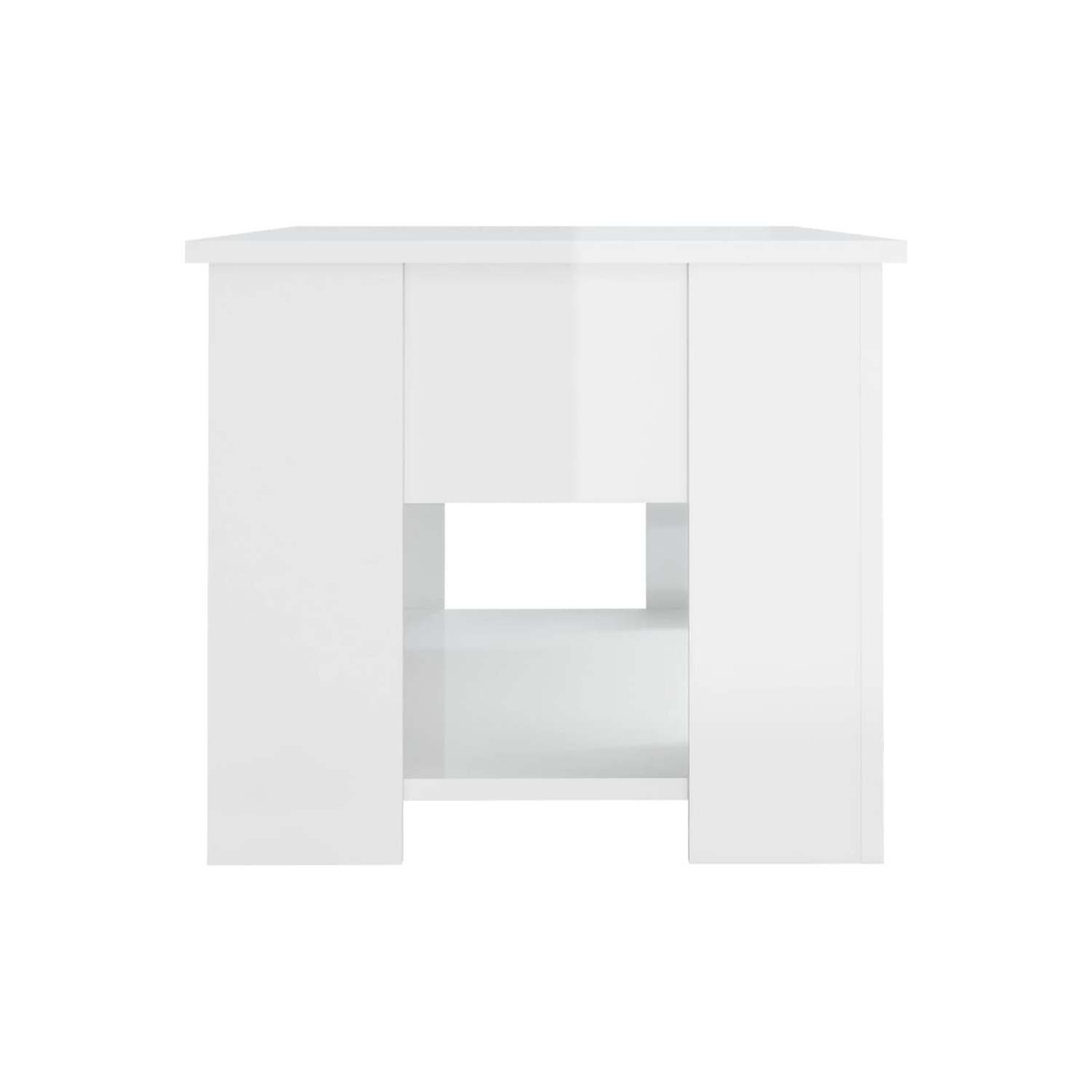 vidaXL Coffee Table High Gloss White 79x49x41 cm Engineered Wood