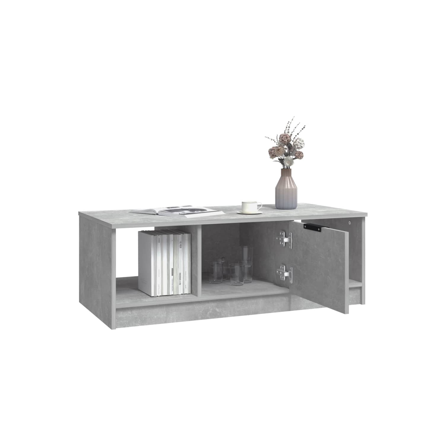 vidaXL Coffee Table Concrete Grey 102x50x36 cm Engineered Wood