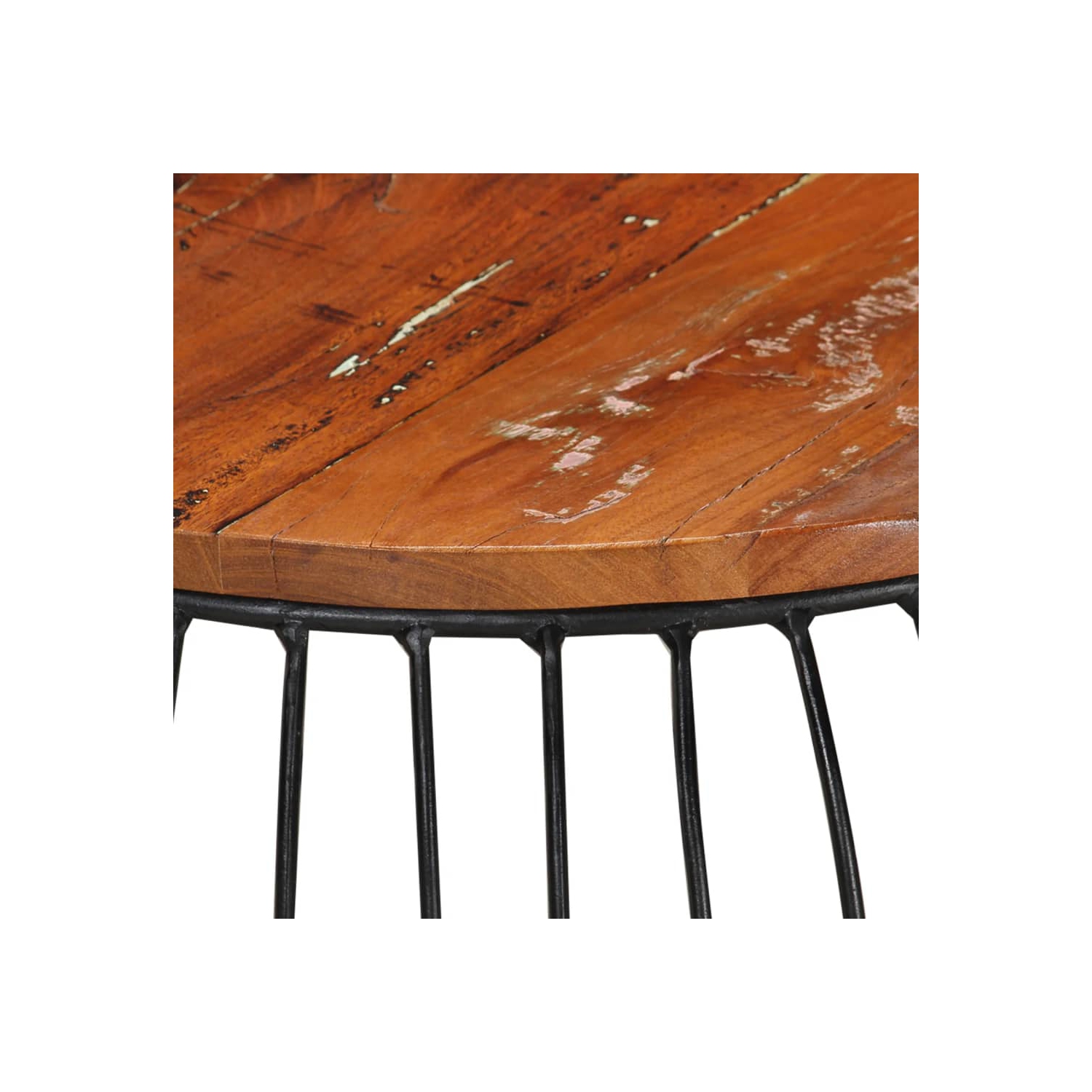 vidaXL Coffee Table Ø68 cm Solid Reclaimed Wood