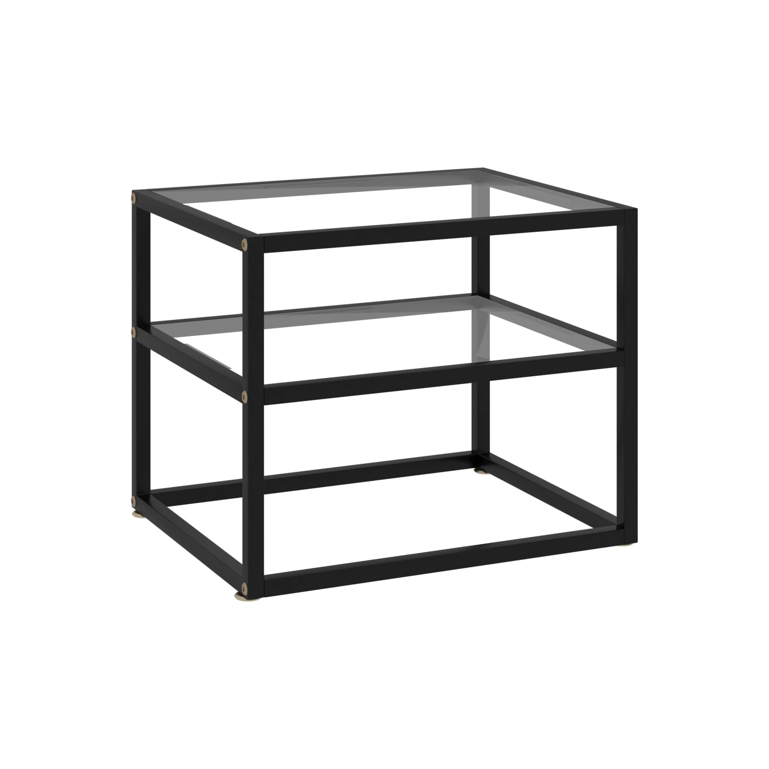 vidaXL Console Table Transparent 50x40x40 cm Tempered Glass