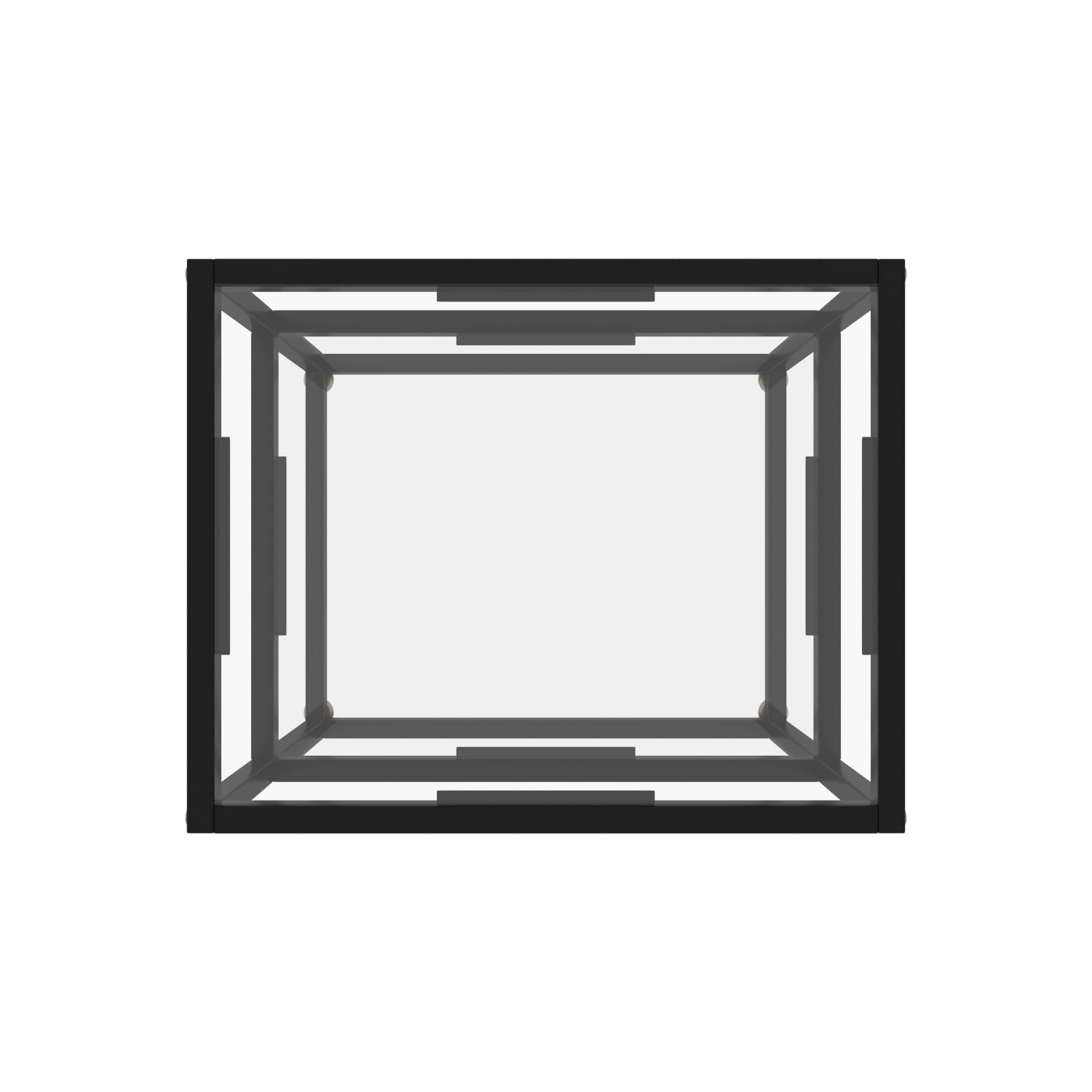 vidaXL Console Table Transparent 50x40x40 cm Tempered Glass