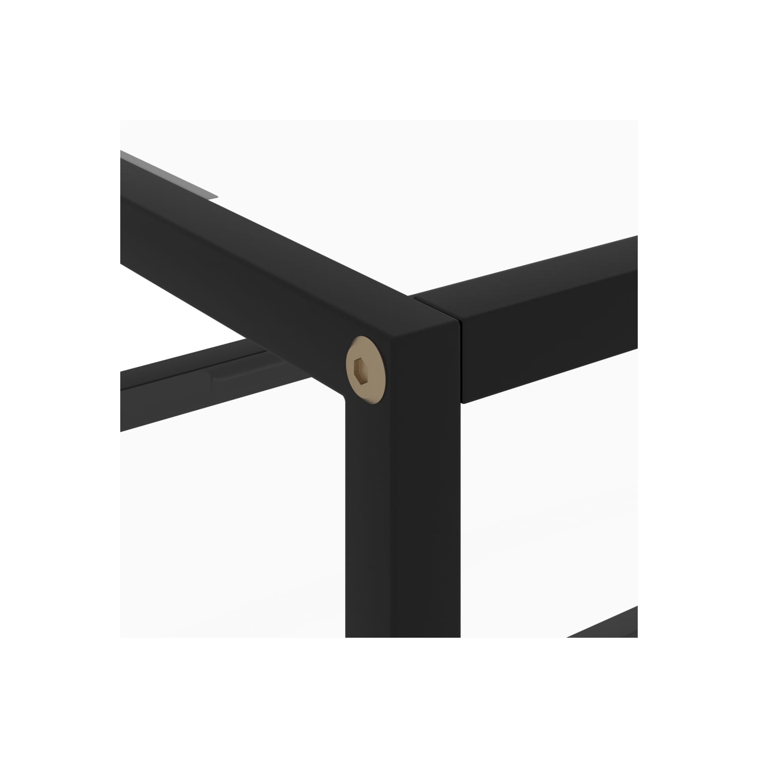 vidaXL Console Table Transparent 50x40x40 cm Tempered Glass